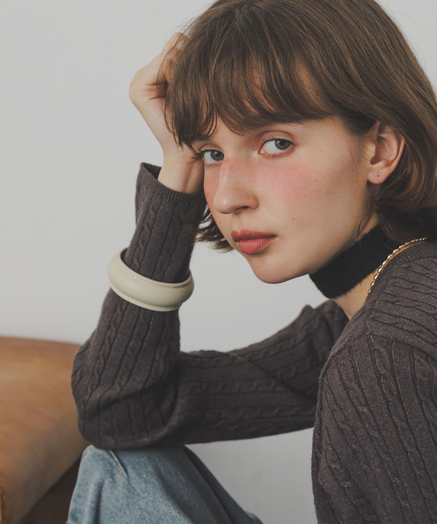 SMELLY「シンプルレザーバングル」|ブレスレット・バングル|