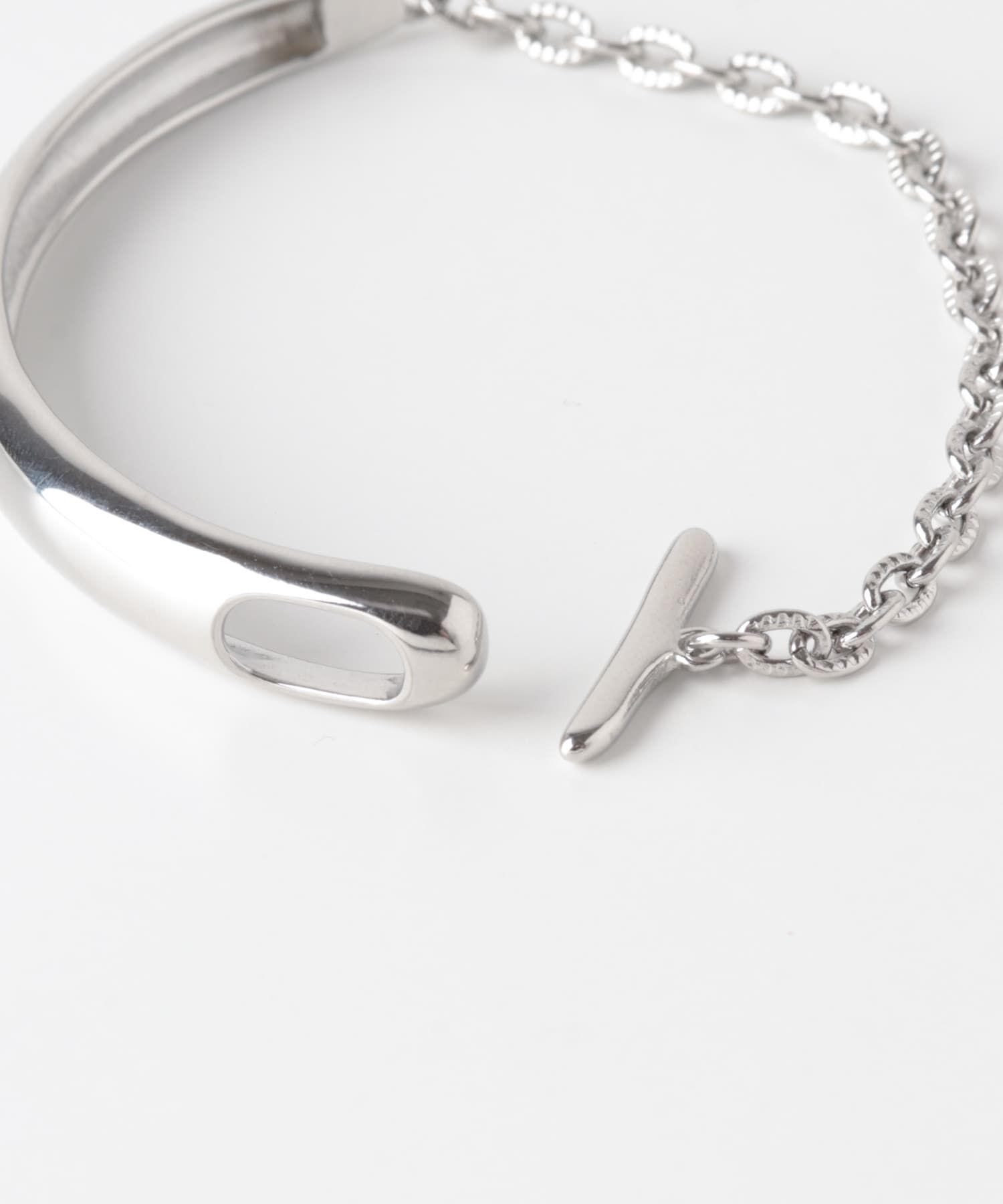 SMELLY「ステンレスカーブバーマンテルブレスレット」|ブレスレット・バングル|