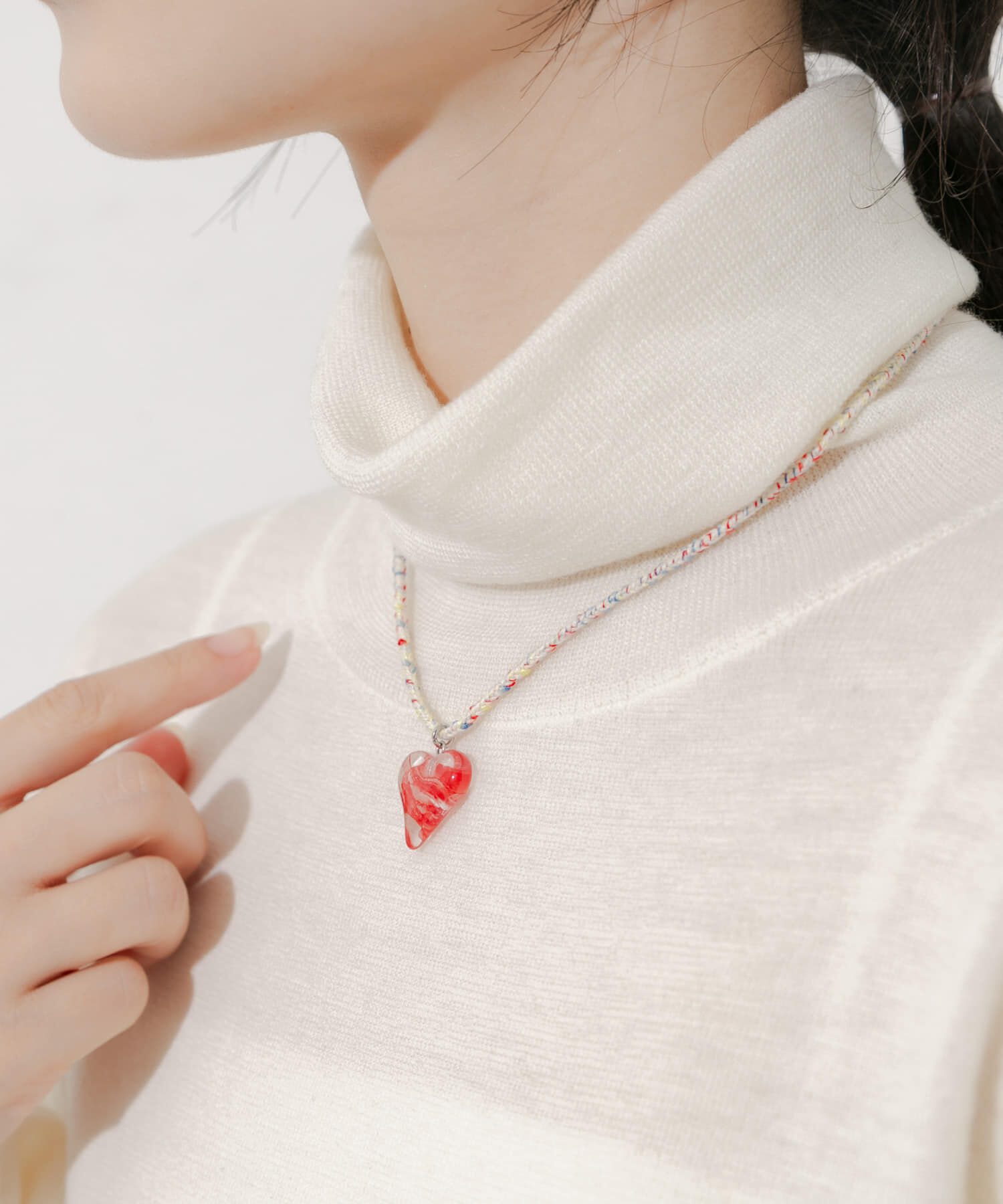 SMELLY「ハートモチーフコードネックレス」|ネックレス|