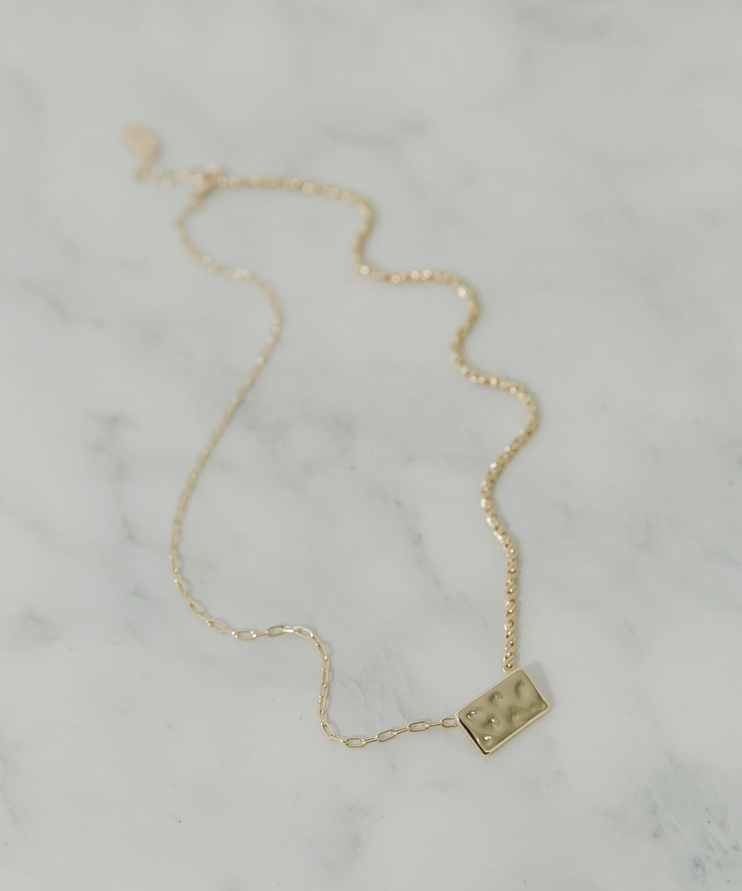 SMELLY「スクエアプレートトップネックレス」|ネックレス|