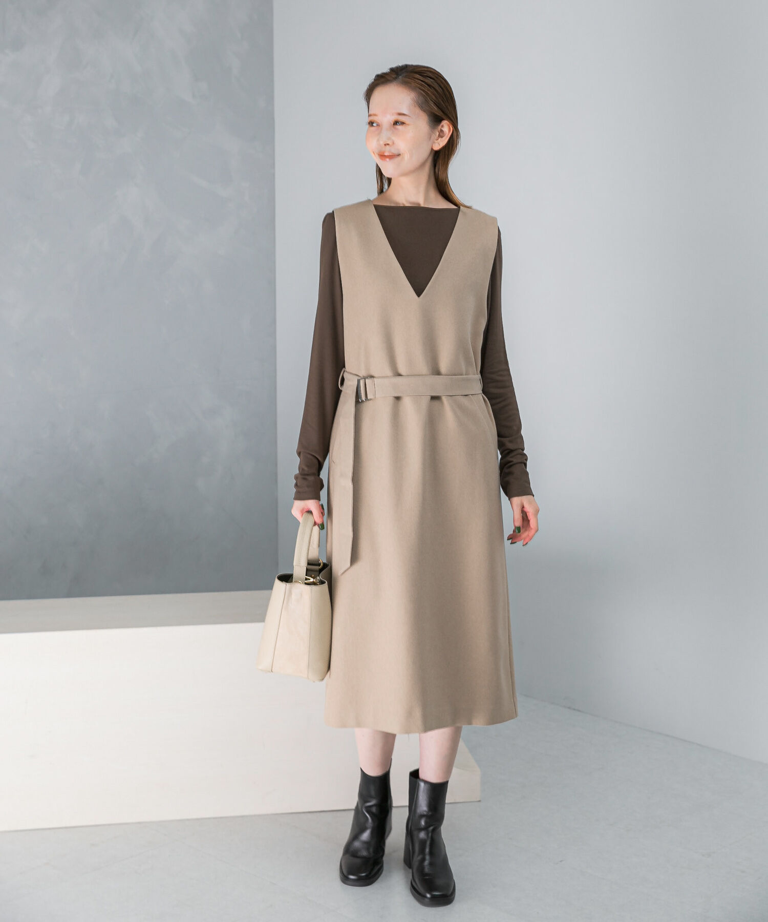 URBAN RESEARCH ROSSO「『UR TECH』　 ジャンパーワンピース」|ワンピース|