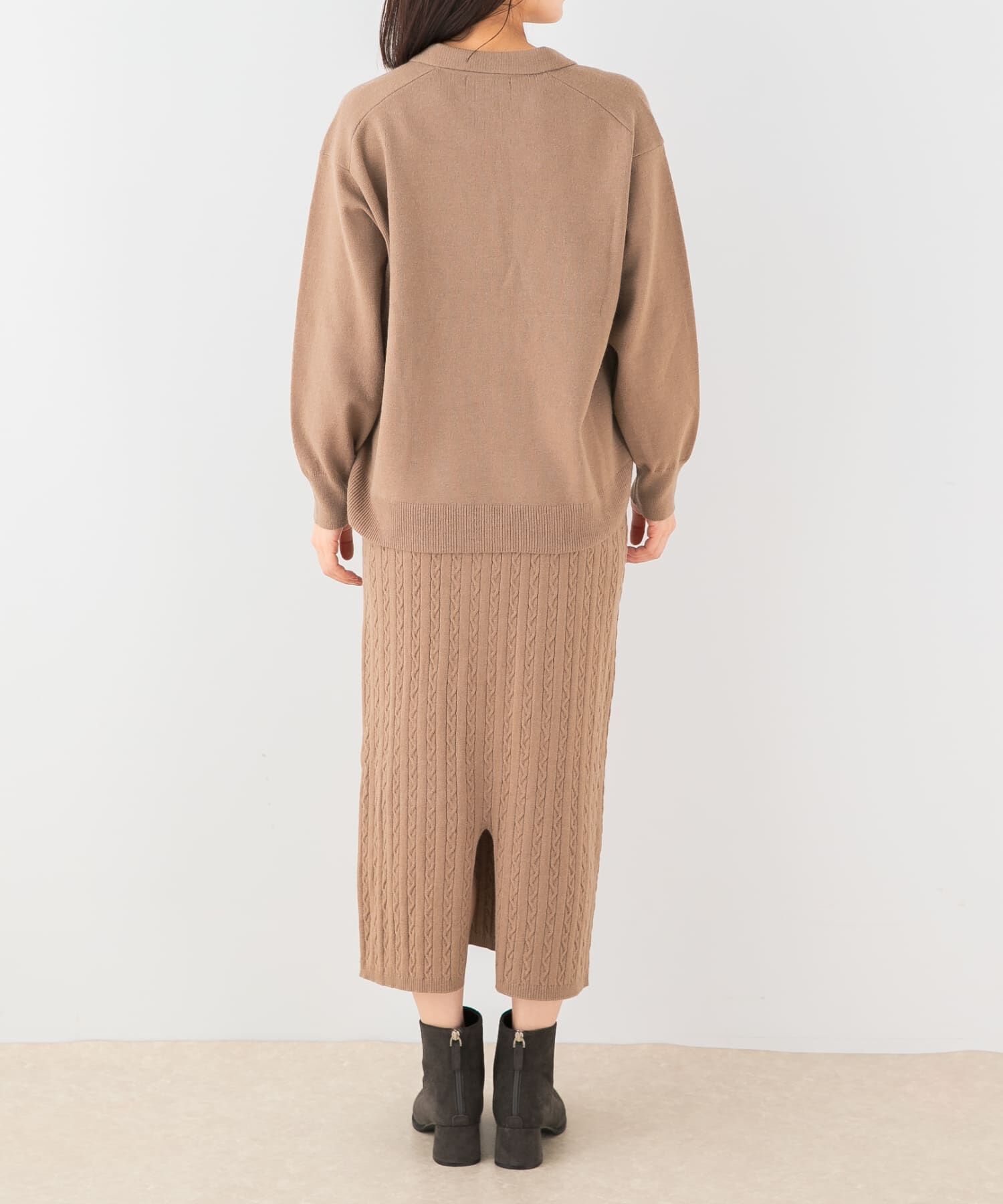 URBAN RESEARCH ROSSO「F by ROSSO　ウォッシャブル抗ピルニット+スカート」|ニット・セーター|