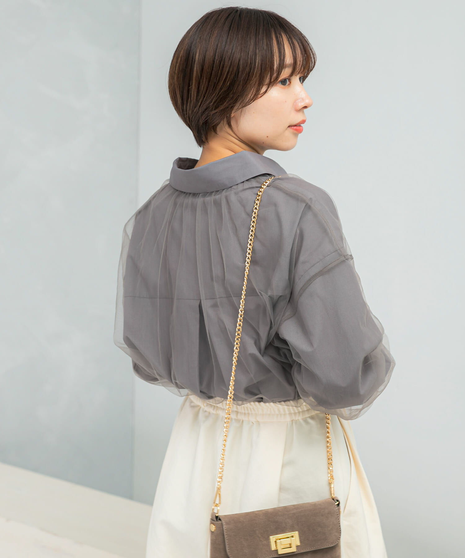 URBAN RESEARCH ROSSO「Torrazzo Donna　Sheer Tulle Shirt」|シャツ・ブラウス|