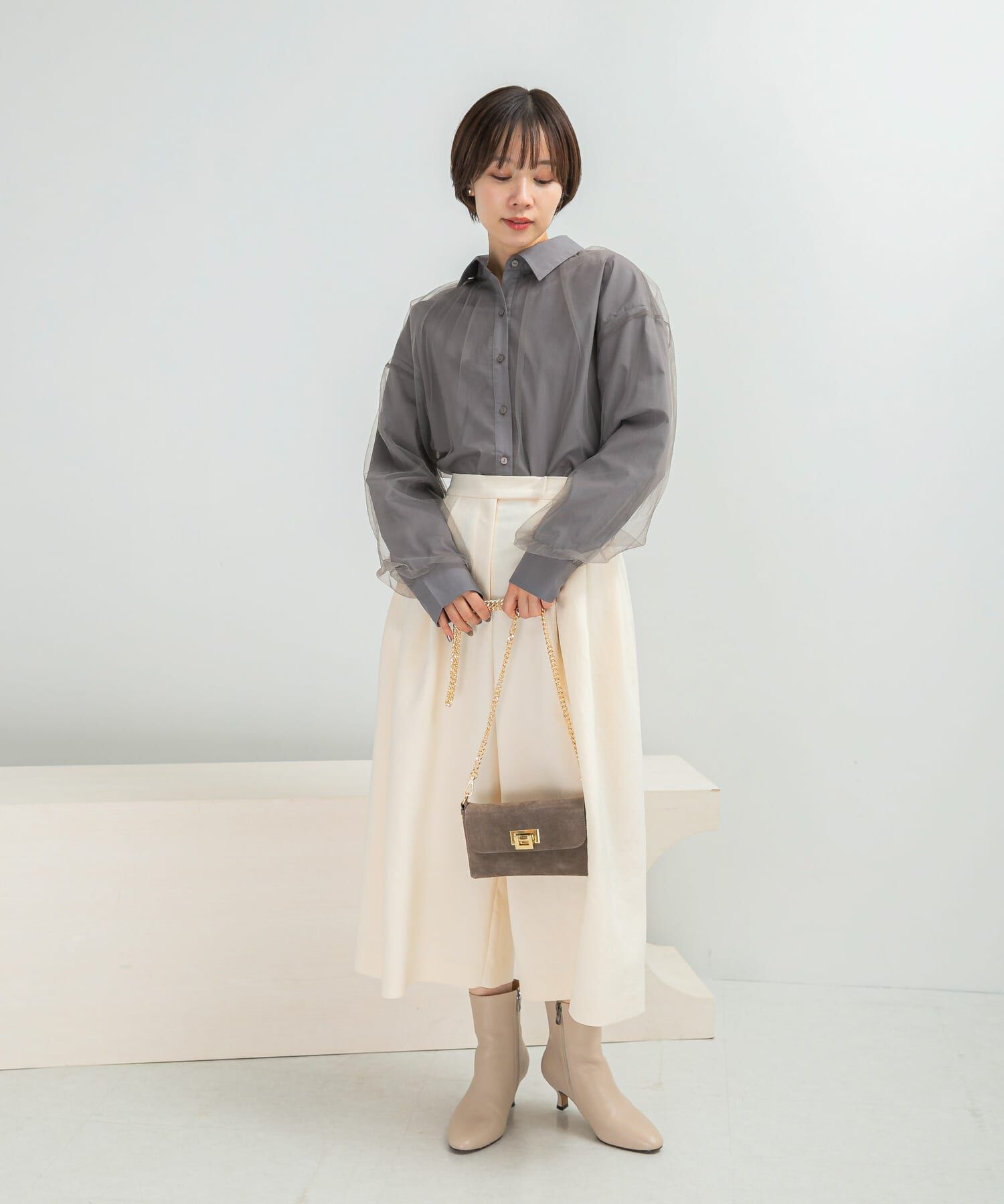 URBAN RESEARCH ROSSO「Torrazzo Donna　Sheer Tulle Shirt」|シャツ・ブラウス|