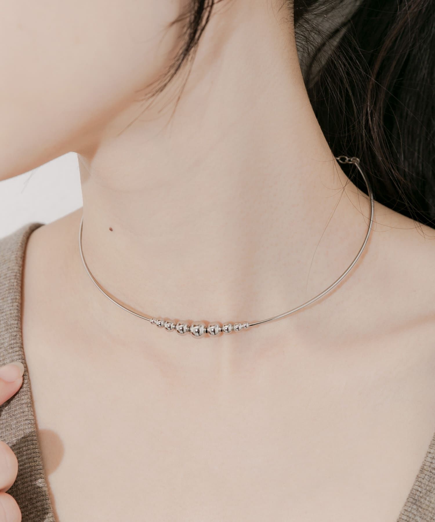 SMELLY「メタルボールチョーカーネックレス」|ネックレス|
