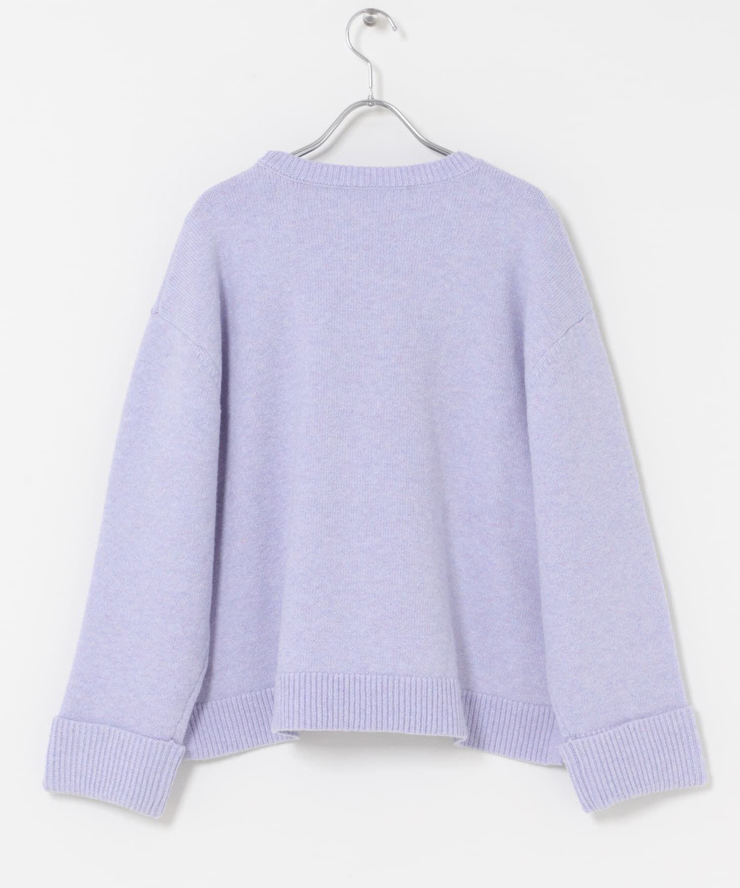 URBAN RESEARCH DOORS「『WEB/一部店舗限定』ターンバック袖ショート丈ニット」|ニット・セーター|