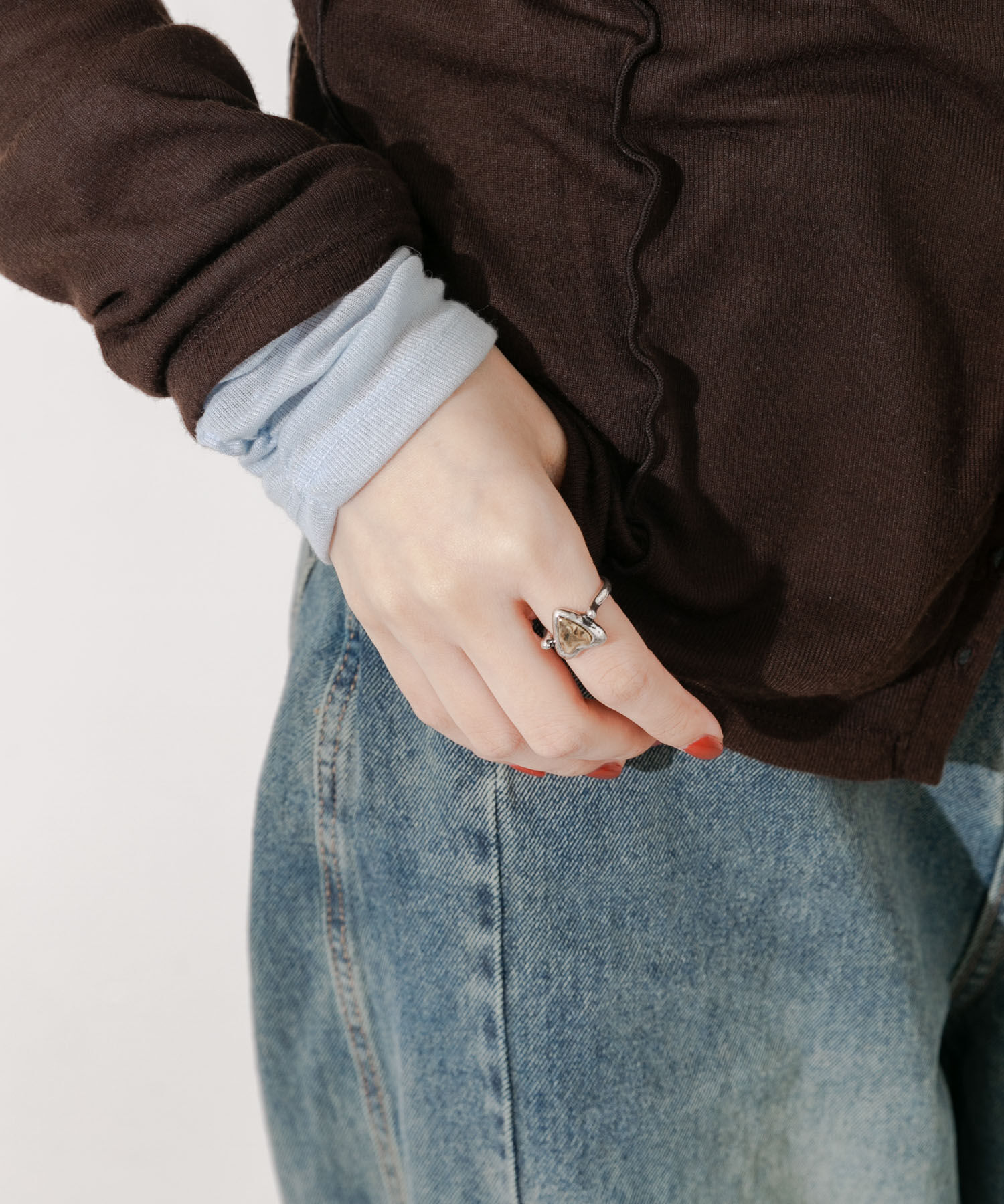 SMELLY「ヴィンテージチックメタルハートリング」|リング|