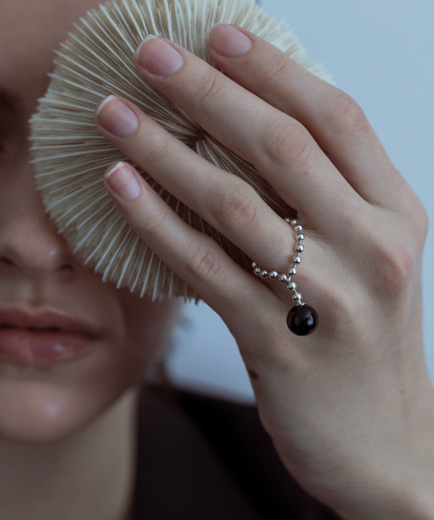 SMELLY「SMELLY so&rsquo;　onyx ball chain ring」|リング|