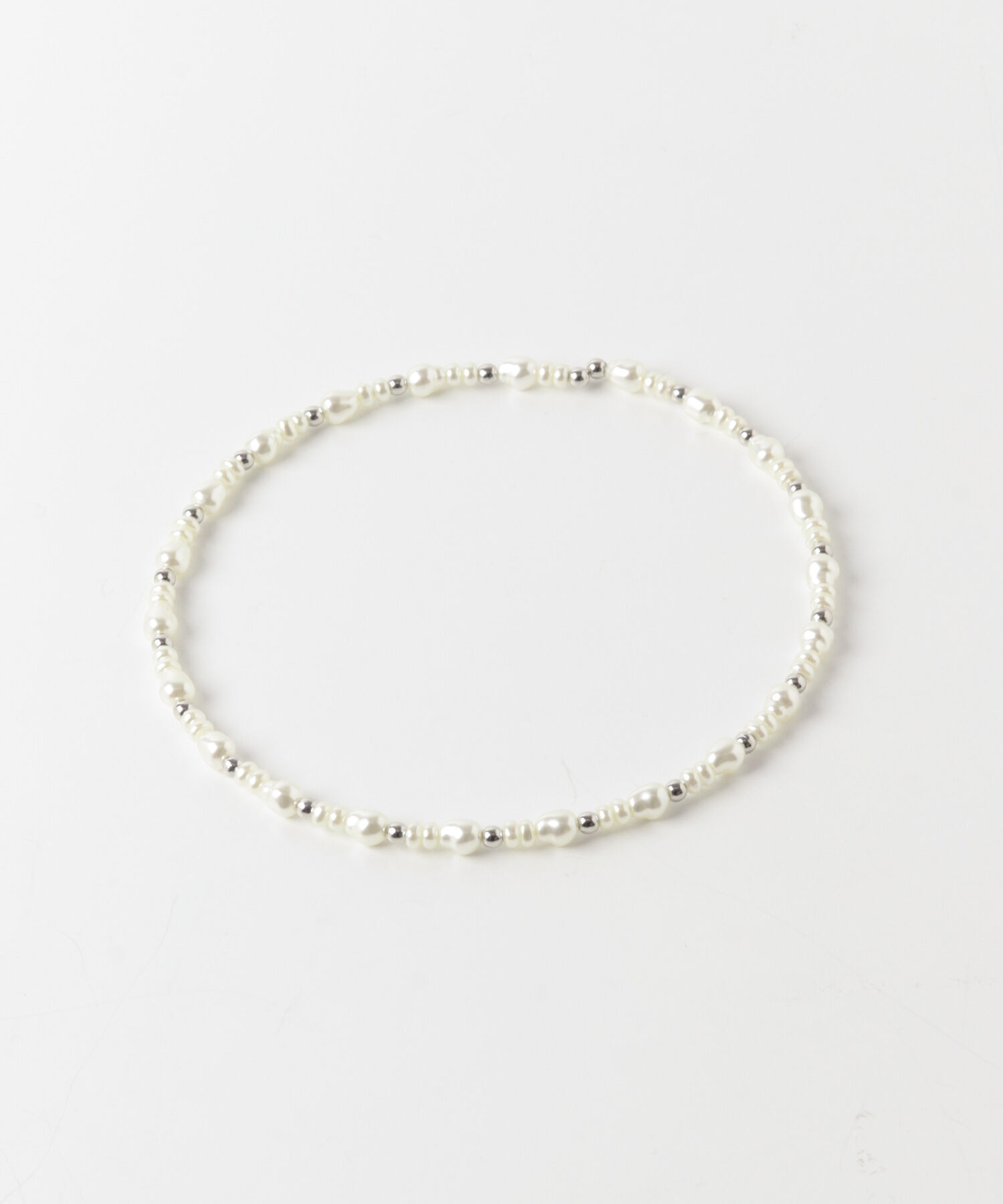 SMELLY「パールメタルビーズネックカフ」|ネックレス|