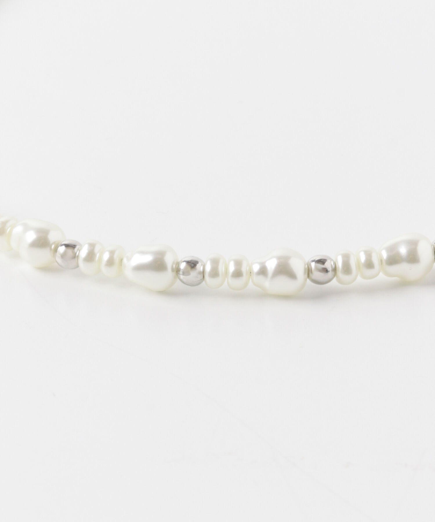 SMELLY「パールメタルビーズネックカフ」|ネックレス|