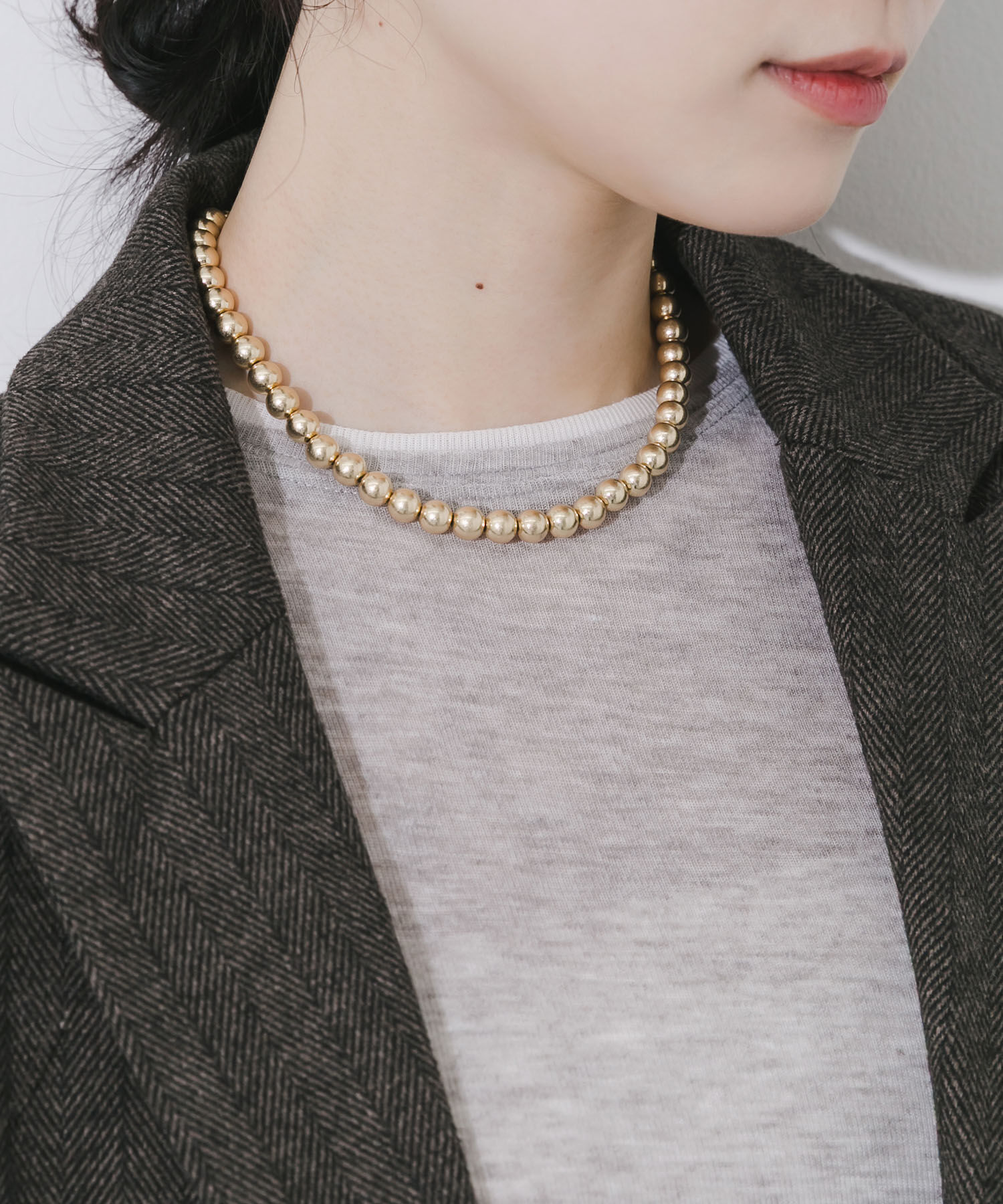 SMELLY「メタルボールマンテルネックレス」|ネックレス|