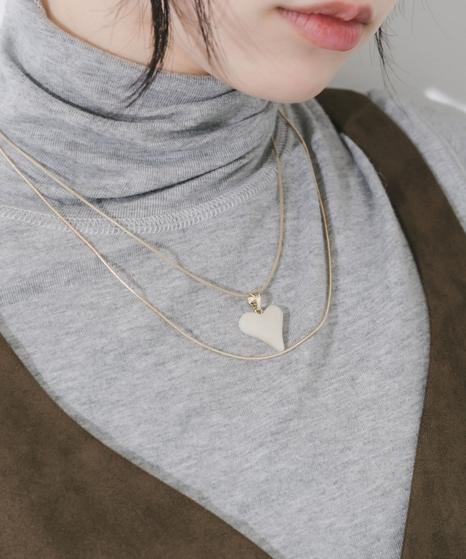 SMELLY「ハートトップ2セットネックレス」|ネックレス|