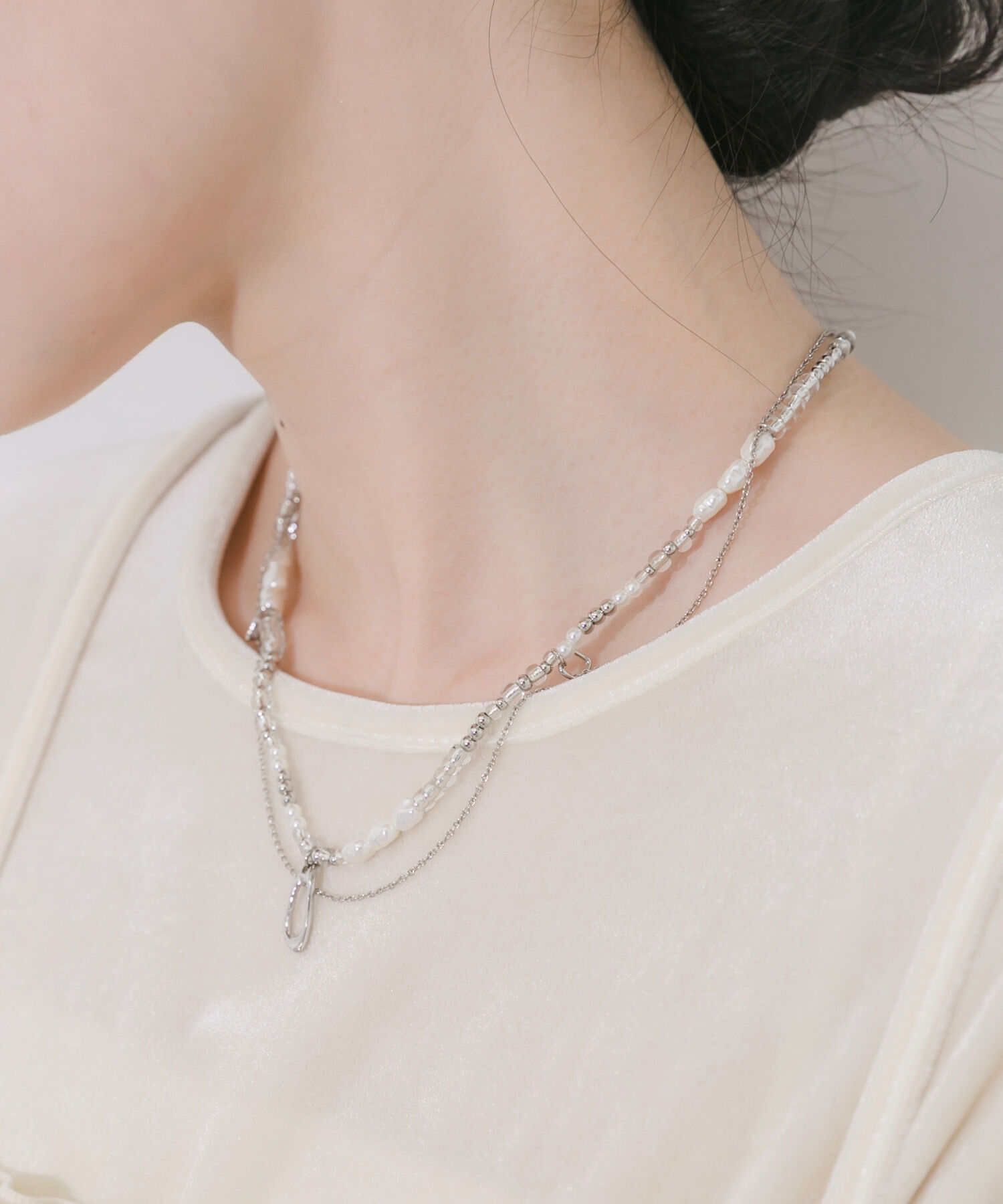 SMELLY「マルチビーズレイヤードネックレス」|ネックレス|