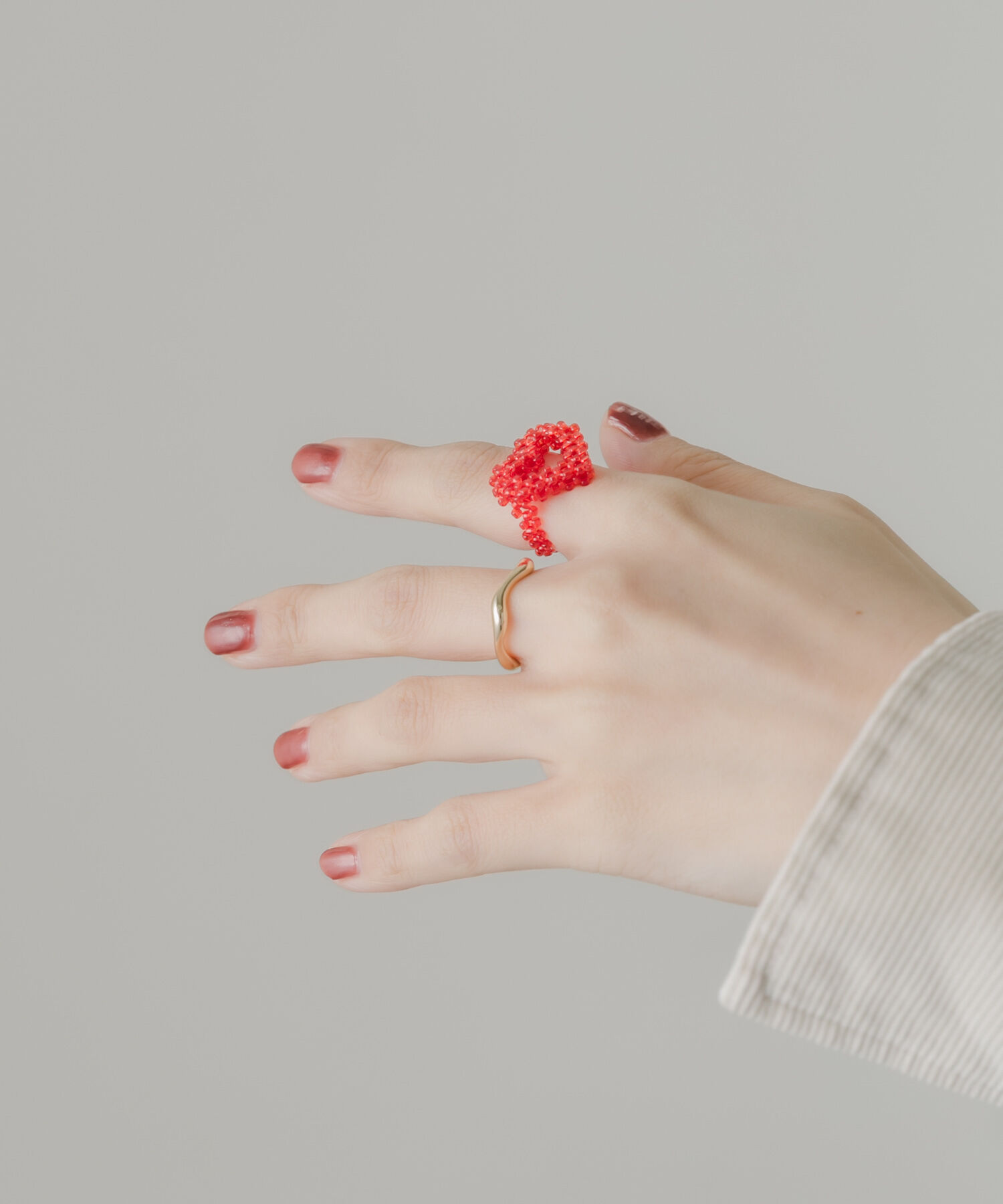 SMELLY「ハートビーズ2セットリング」|リング|