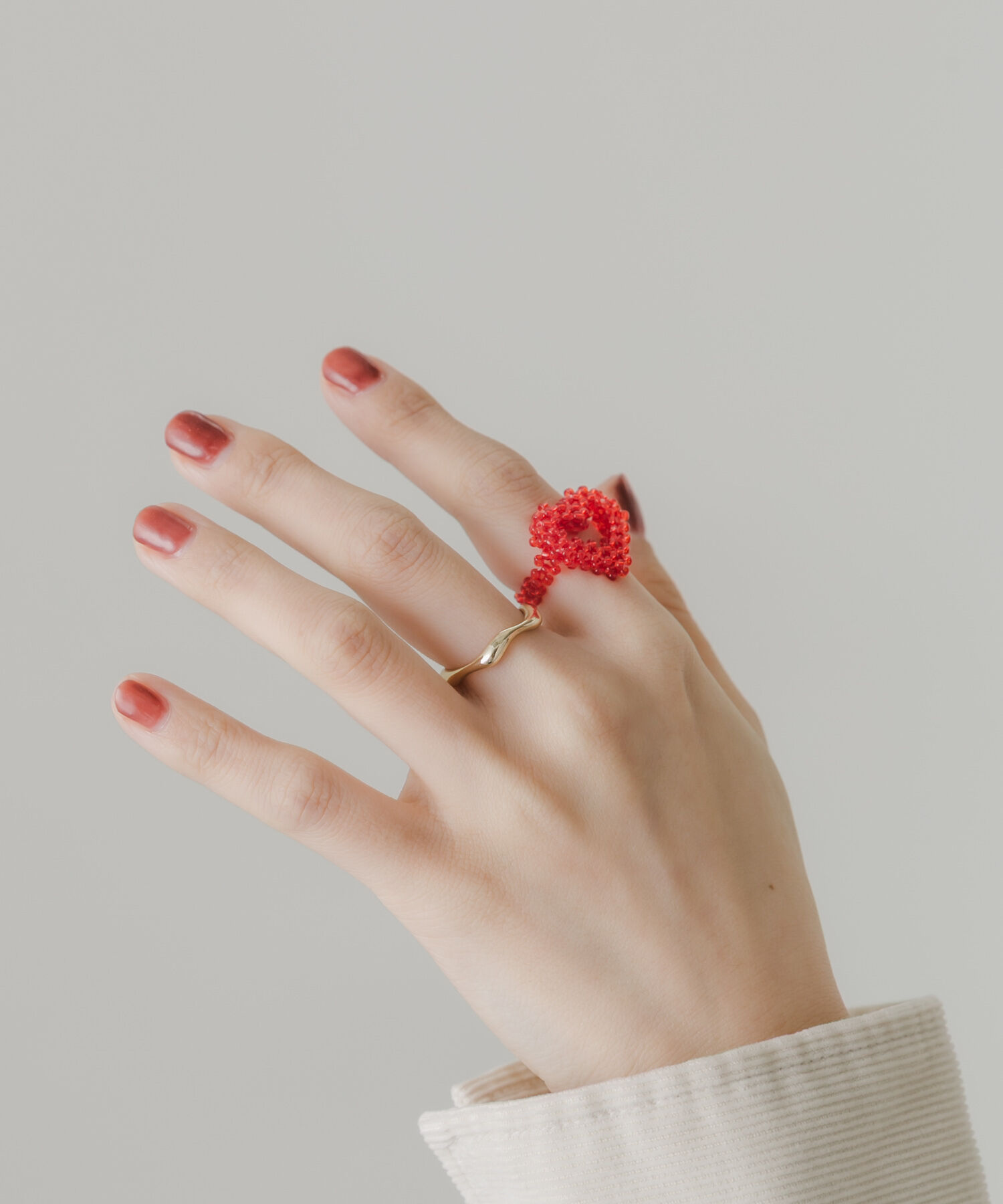 SMELLY「ハートビーズ2セットリング」|リング|