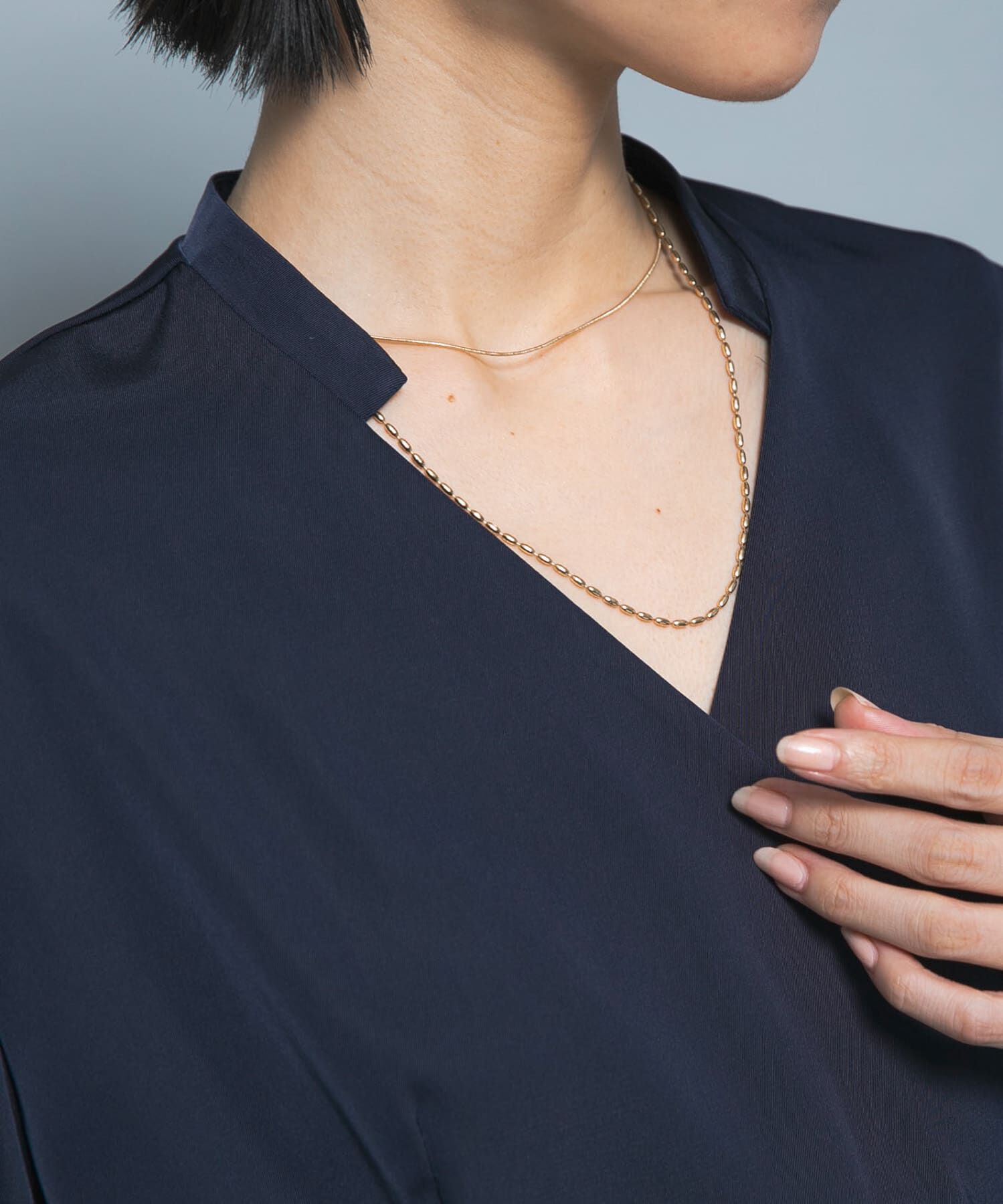 URBAN RESEARCH ROSSO「CHIGNON　ロング2チェーンマンテルネックレス」|ネックレス|