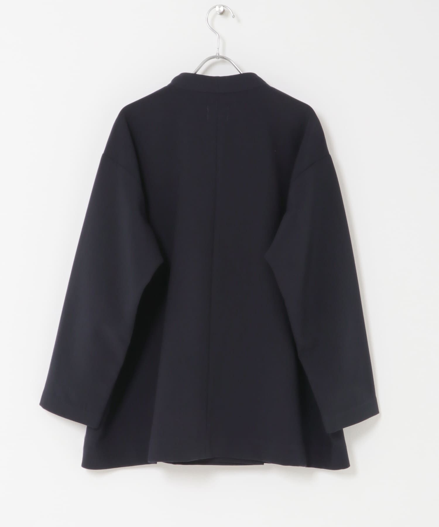 URBAN RESEARCH DOORS「ダブルクロスショートコート」|ノーカラーコート|