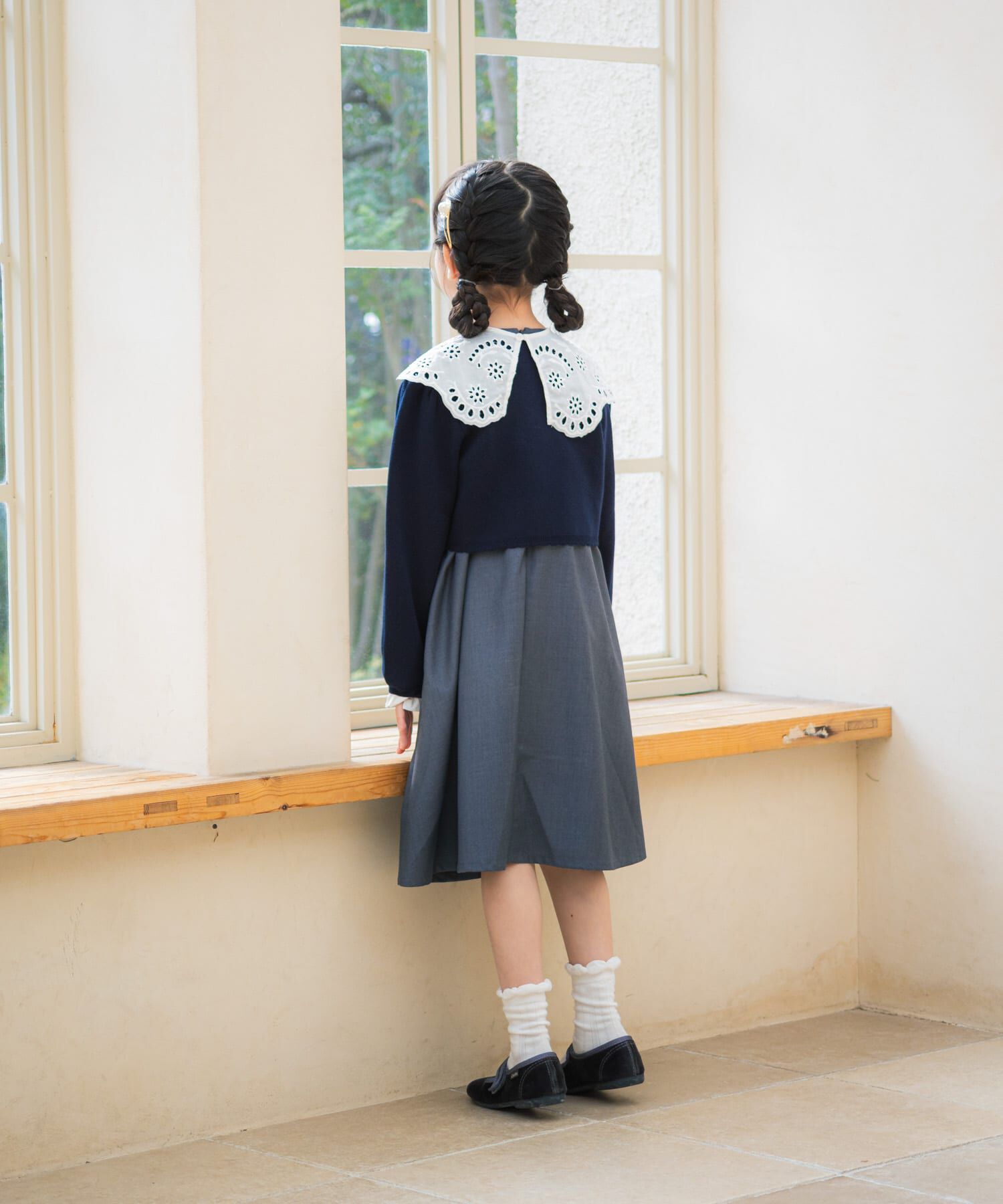 URBAN RESEARCH DOORS「スカラーレース襟ワンピース(KIDS)」|ワンピース|