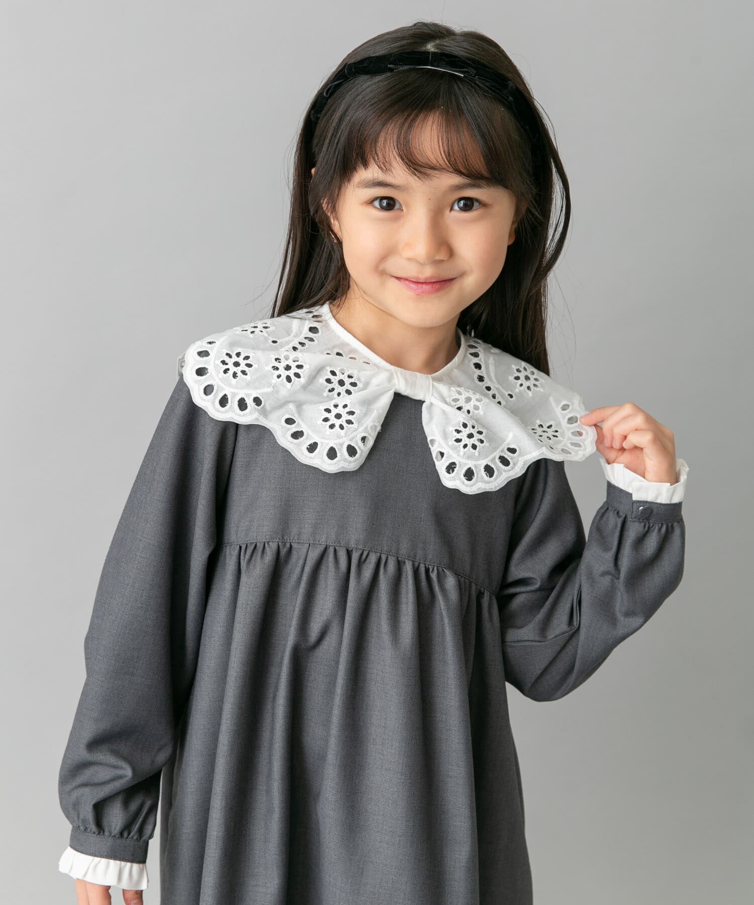 URBAN RESEARCH DOORS「スカラーレース襟ワンピース(KIDS)」|ワンピース|