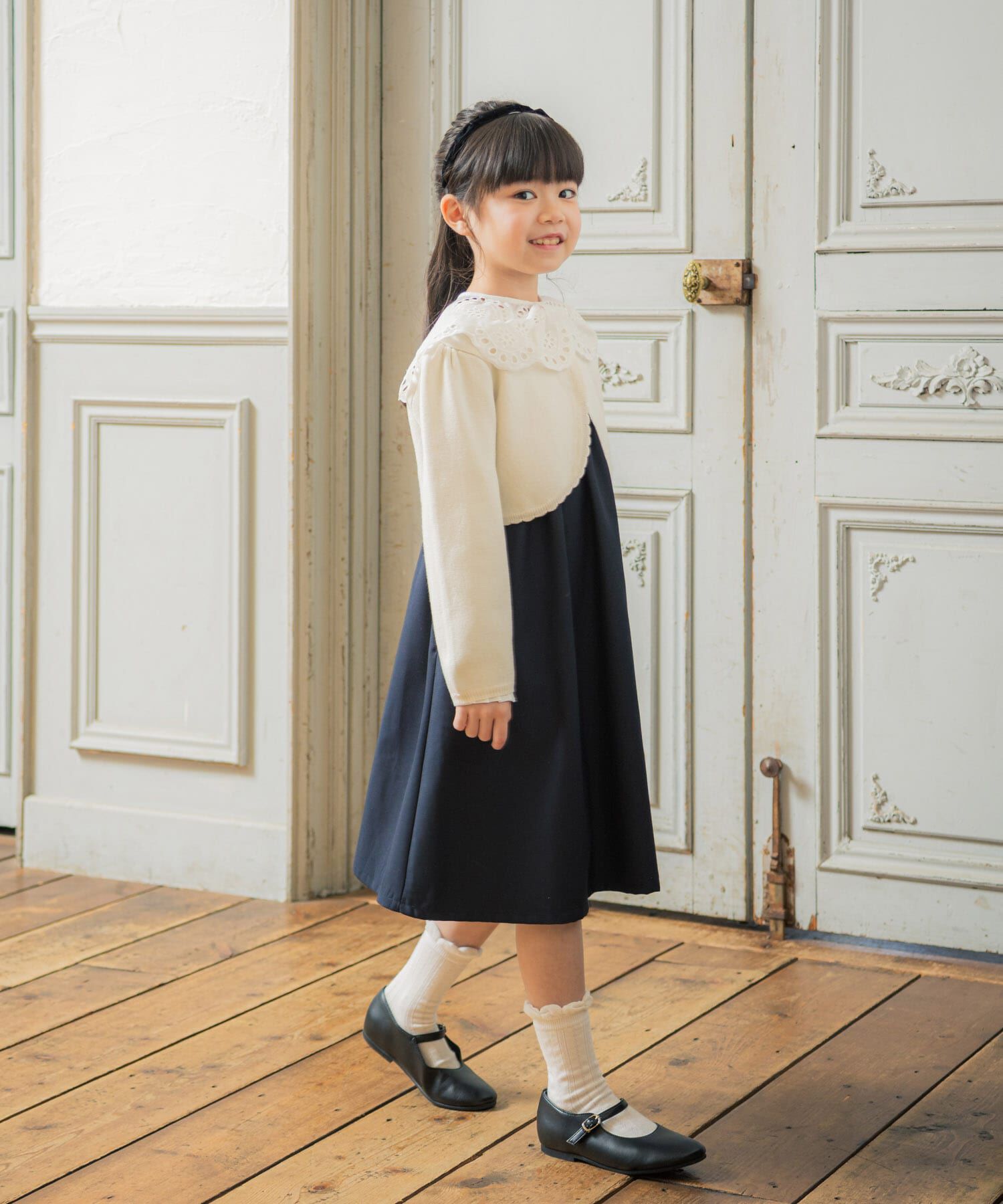 URBAN RESEARCH DOORS「スカラーレース襟ワンピース(KIDS)」|ワンピース|