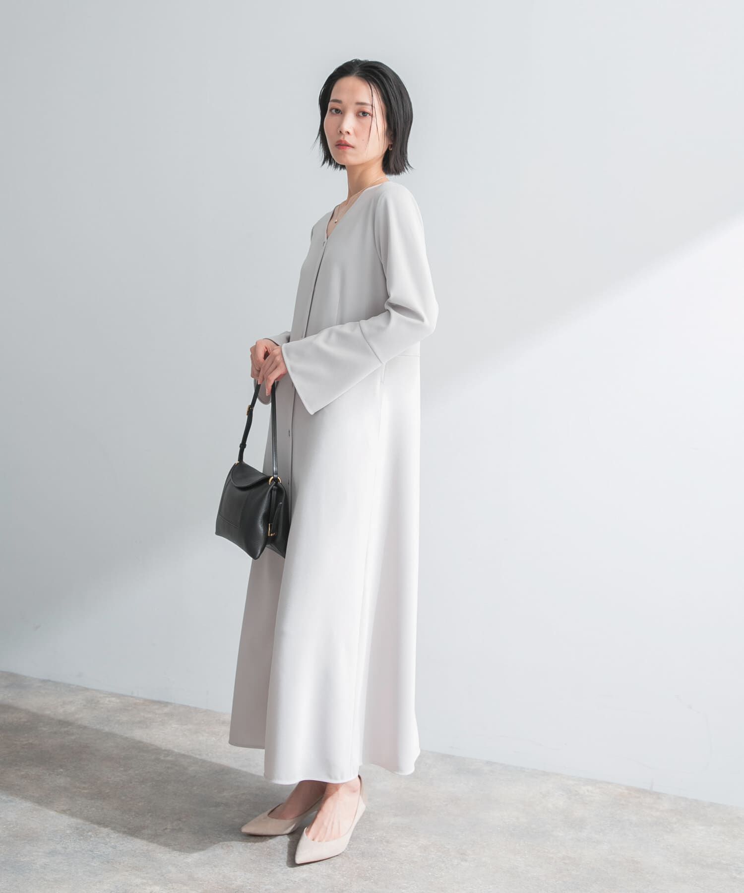 URBAN RESEARCH ROSSO「ストレッチジョーゼットワンピース」|ワンピース|