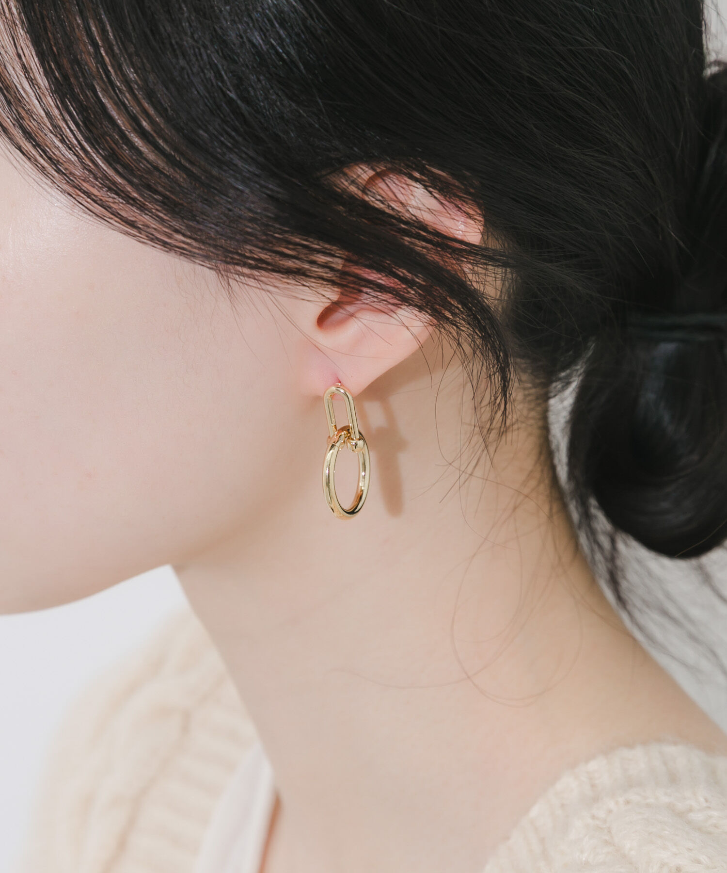 SMELLY「Uチェーンラウンドピアス」|ピアス|