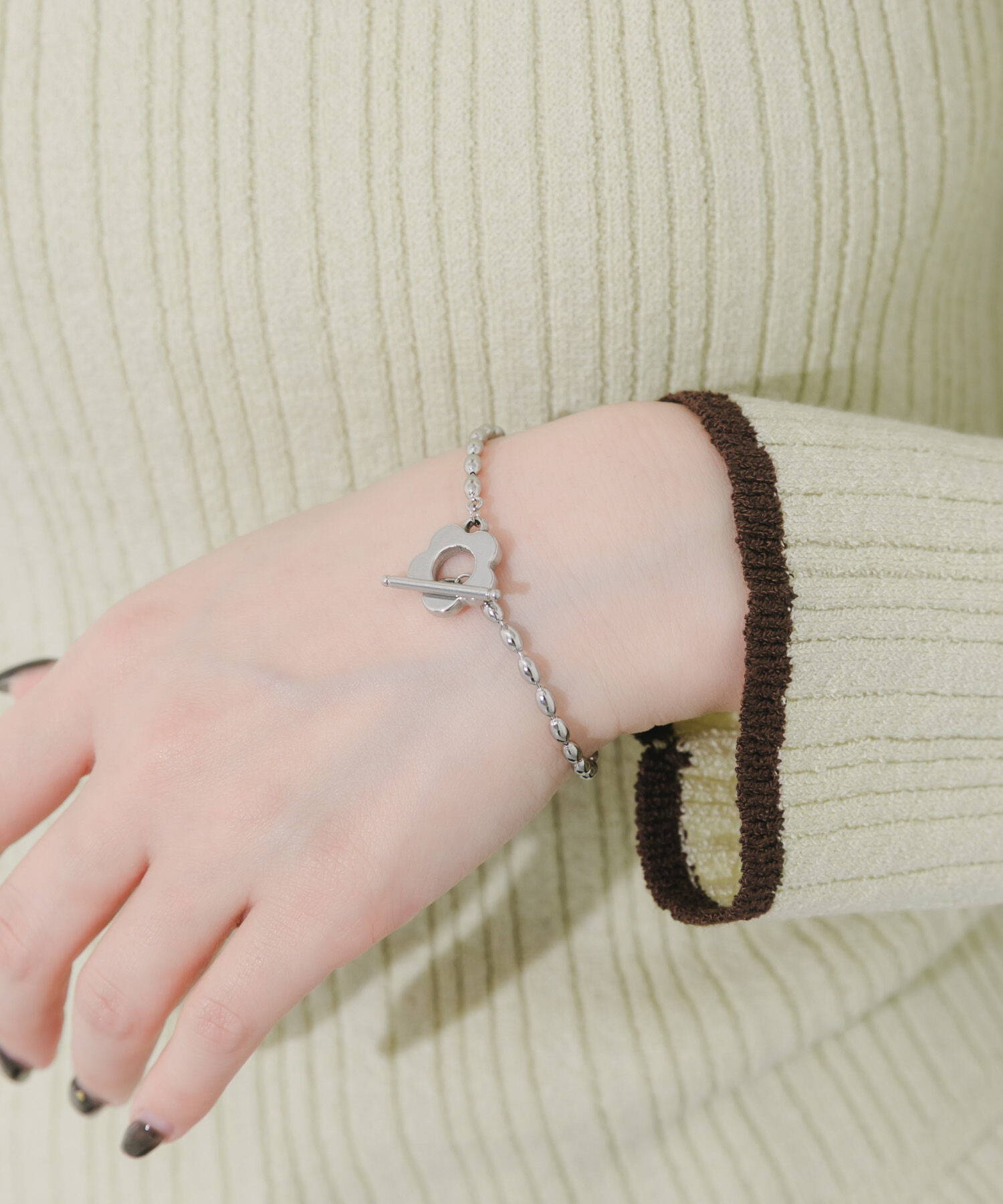 SMELLY「ステンレスフラワーマンテルブレスレット」|ブレスレット・バングル|