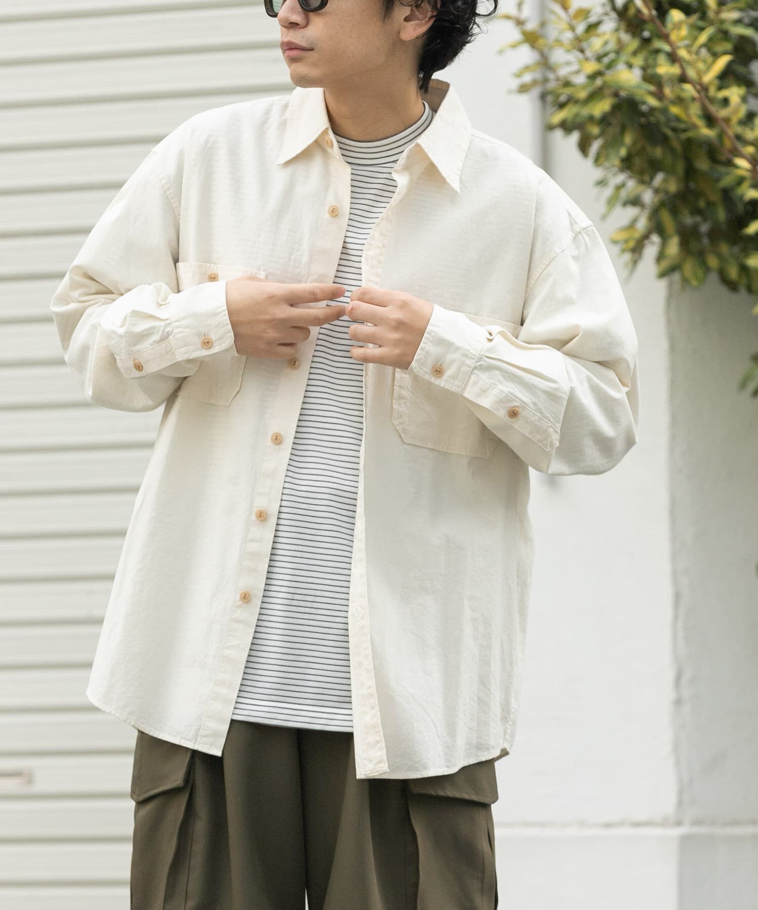 URBAN RESEARCH DOORS「FORK&SPOON　ダブルポケットシャンブレーシャツ」|シャツ・ブラウス|