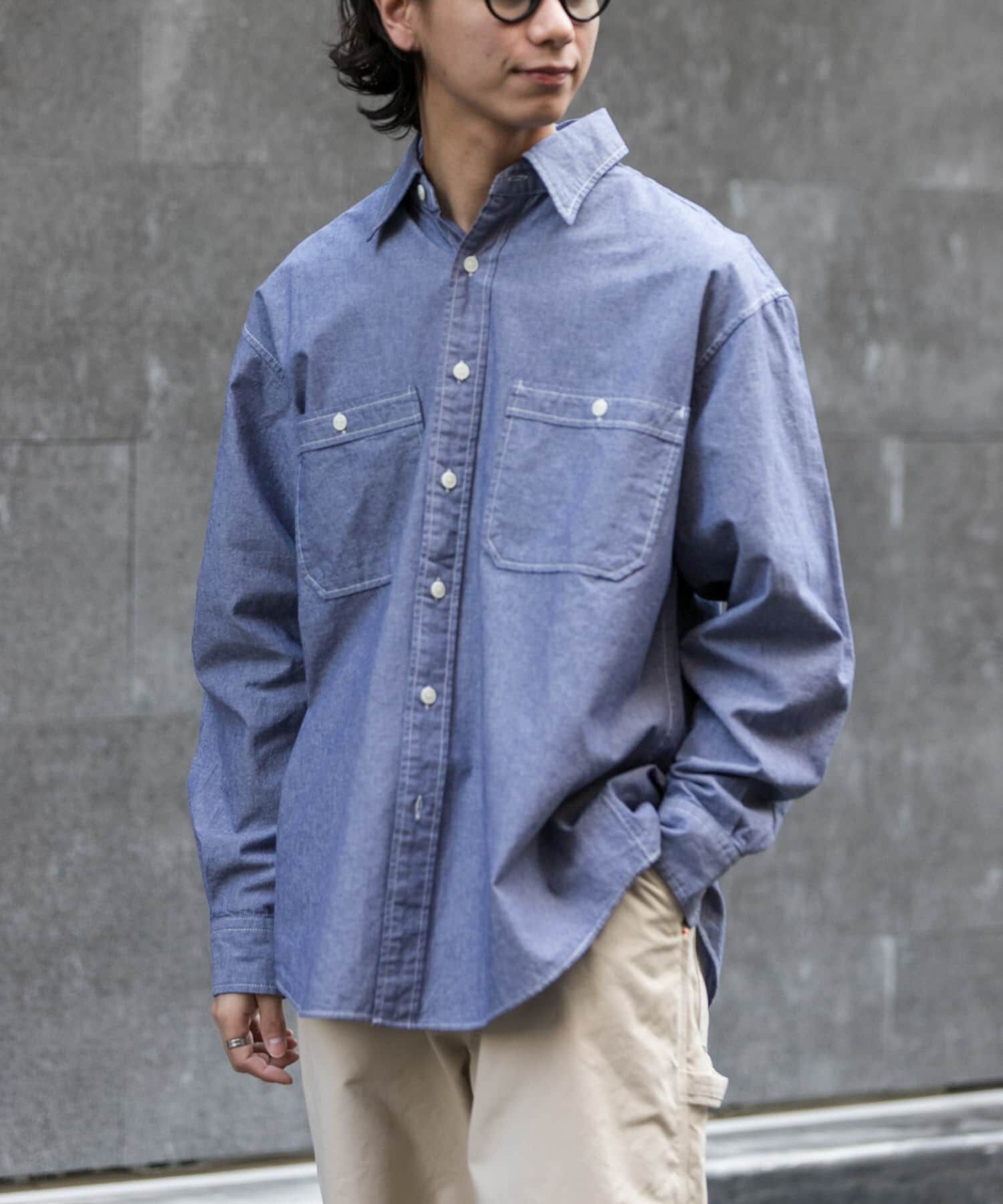 URBAN RESEARCH DOORS「FORK&SPOON　ダブルポケットシャンブレーシャツ」|シャツ・ブラウス|