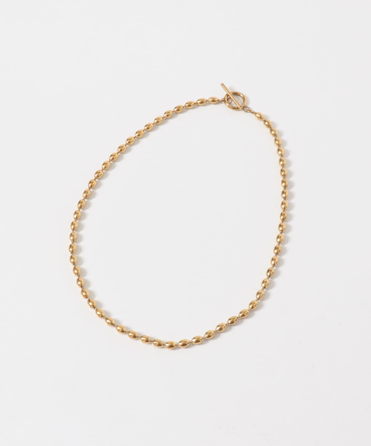 SMELLY「ステンレスオーバルボールチェーンネックレス」|ネックレス|