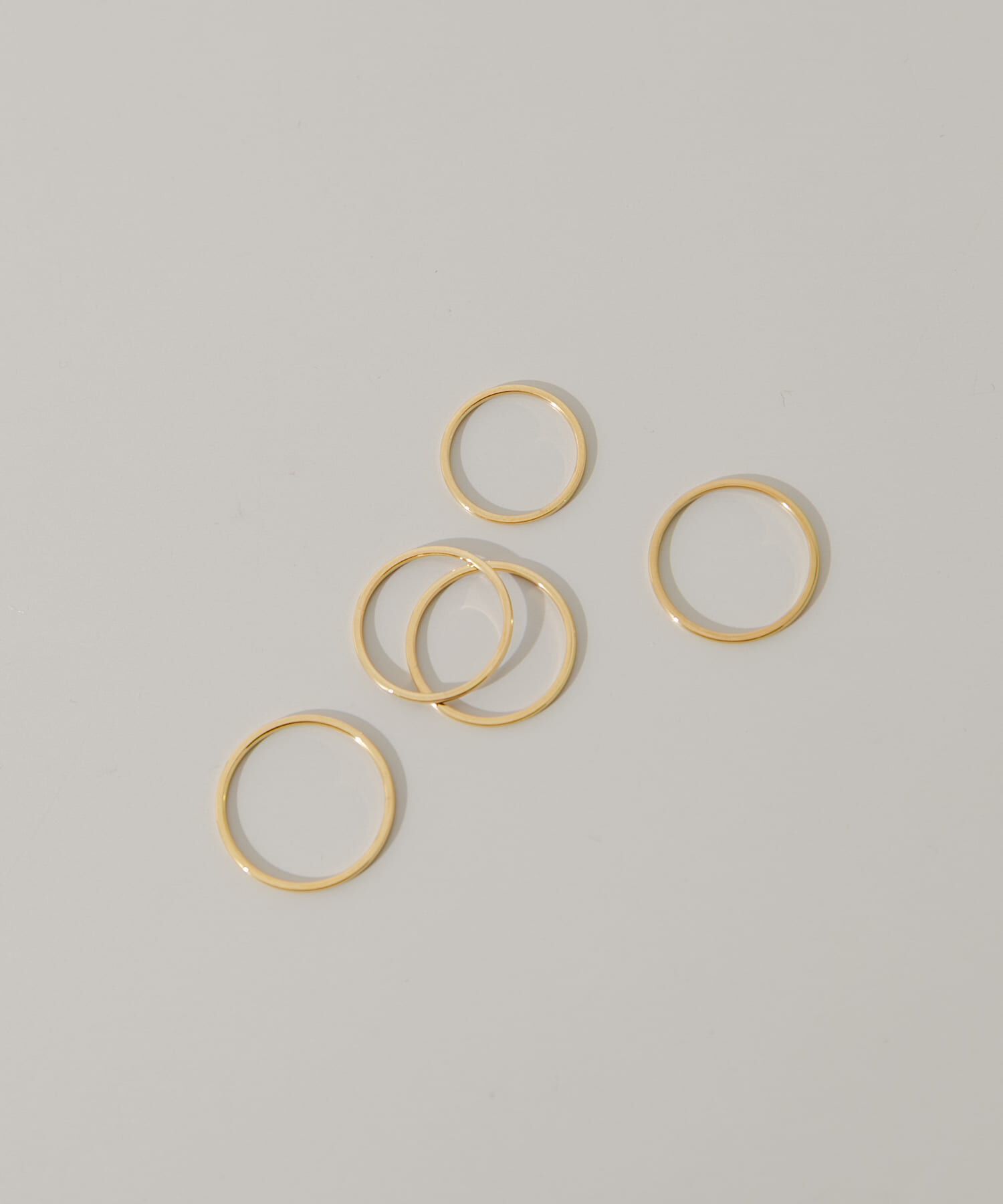 SMELLY「ステンレス5セットリング」|リング|ゴールド