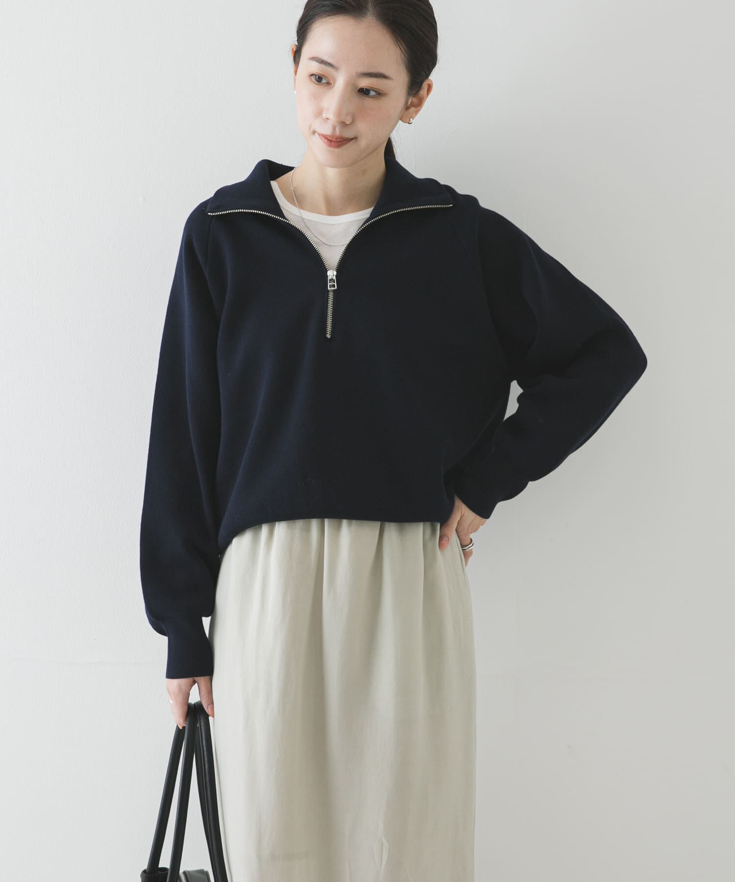 URBAN RESEARCH「ハーフジップスウェットニット」|スウェット・ジャージ|