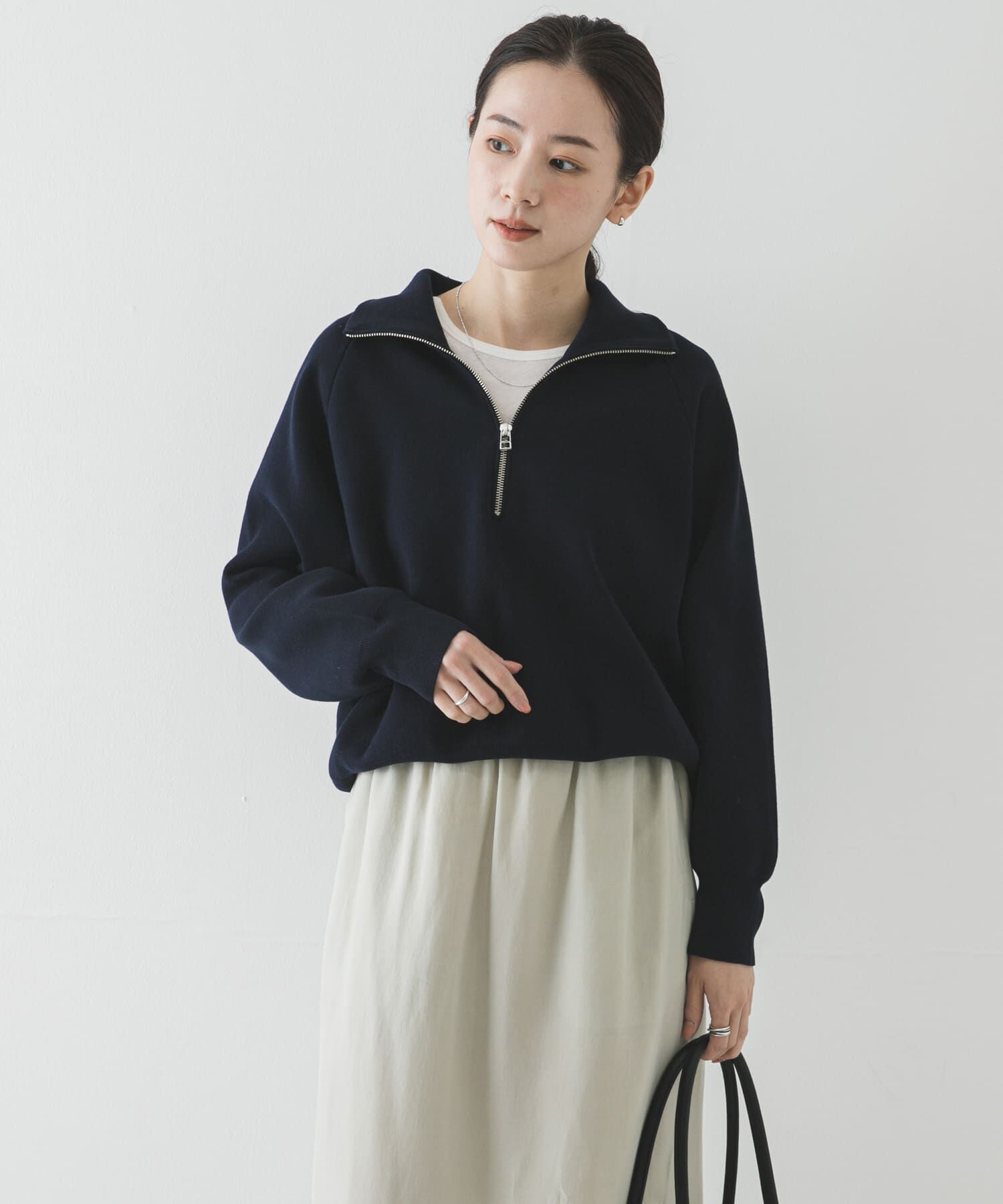 URBAN RESEARCH「ハーフジップスウェットニット」|スウェット・ジャージ|