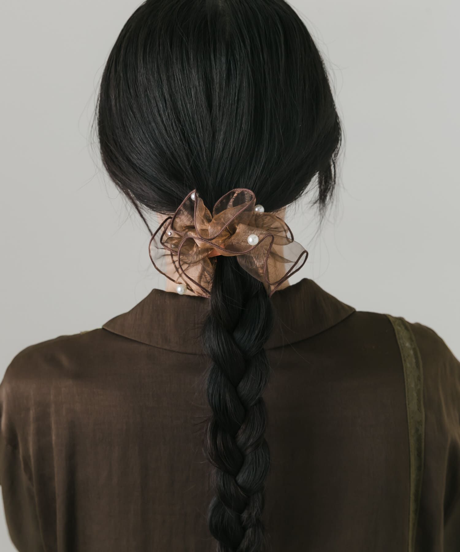 SMELLY「シアーフリルパールヘアカフ」|その他|ブラウン