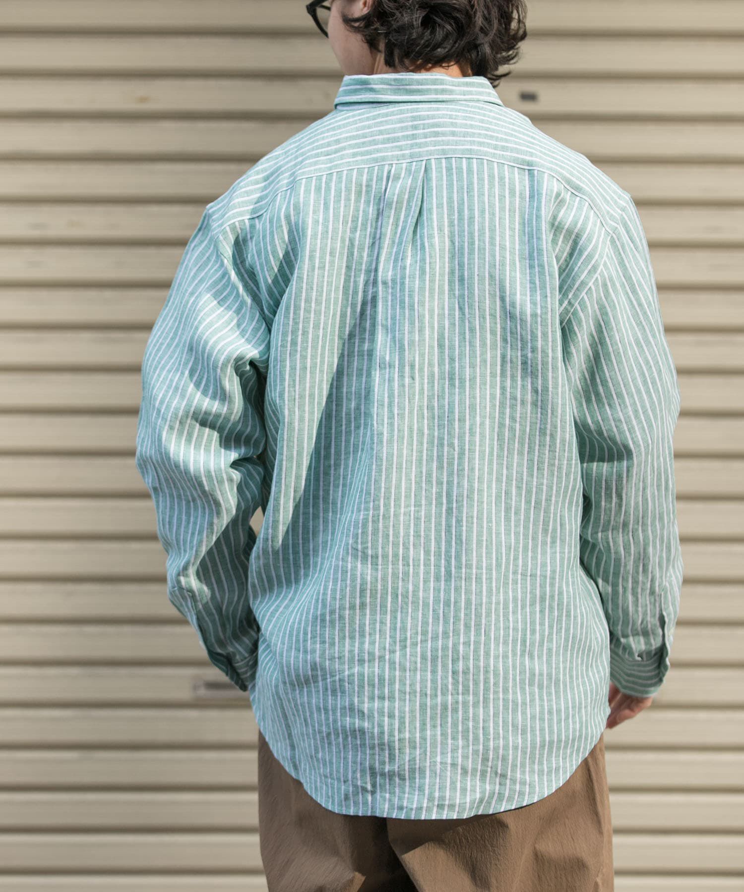 URBAN RESEARCH DOORS「FORK&SPOON　フレンチリネンロングスリーブシャツ」|シャツ・ブラウス|