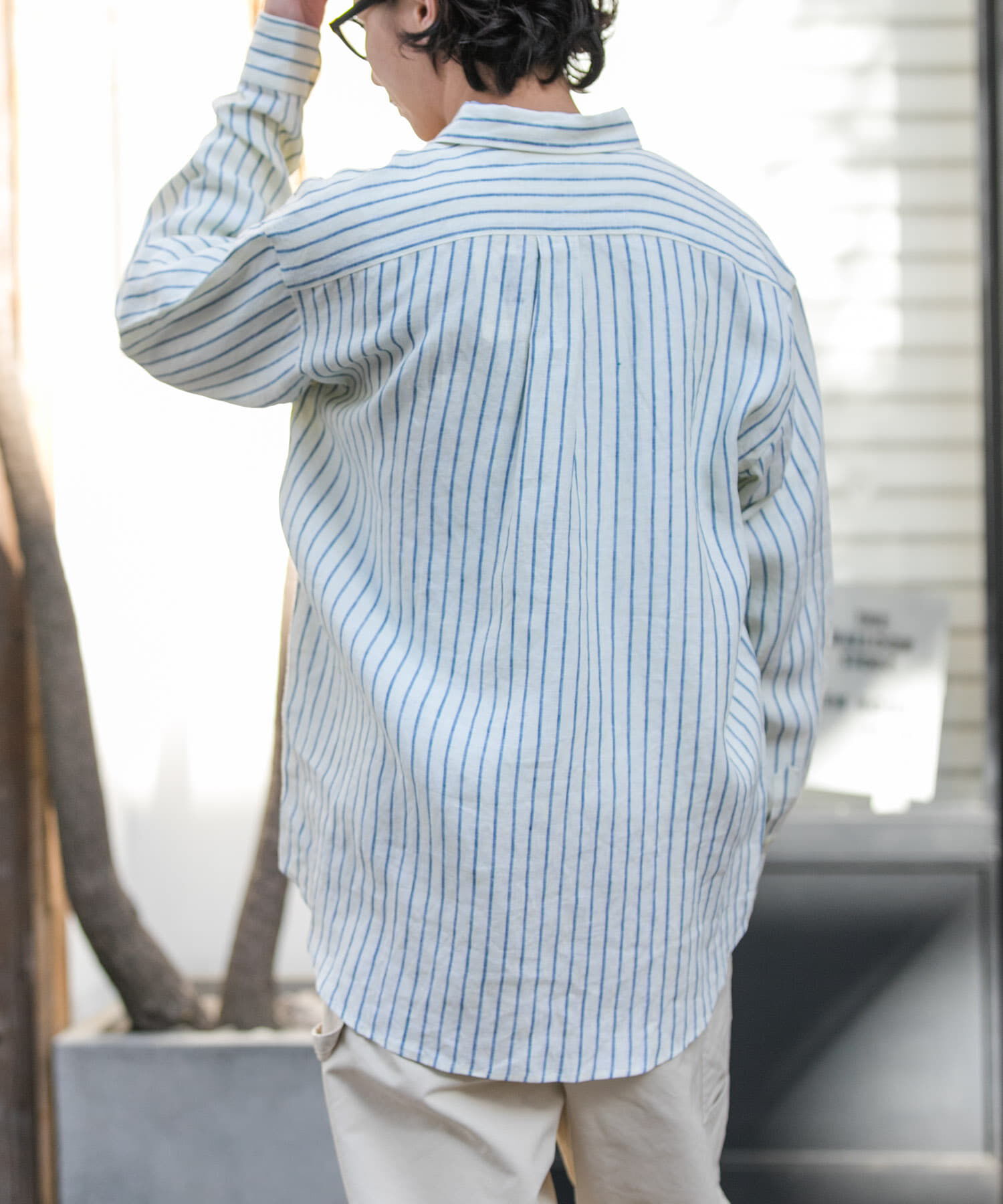 URBAN RESEARCH DOORS「FORK&SPOON　フレンチリネンロングスリーブシャツ」|シャツ・ブラウス|