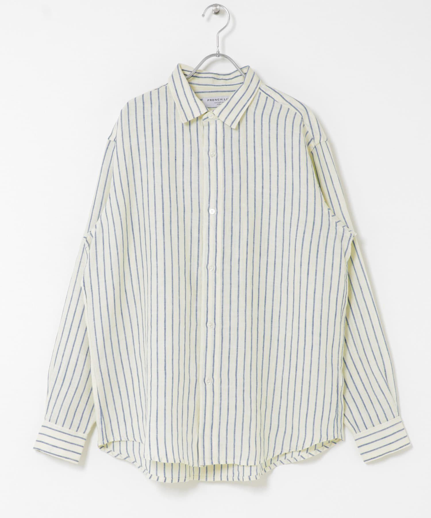 URBAN RESEARCH DOORS「FORK&SPOON　フレンチリネンロングスリーブシャツ」|シャツ・ブラウス|