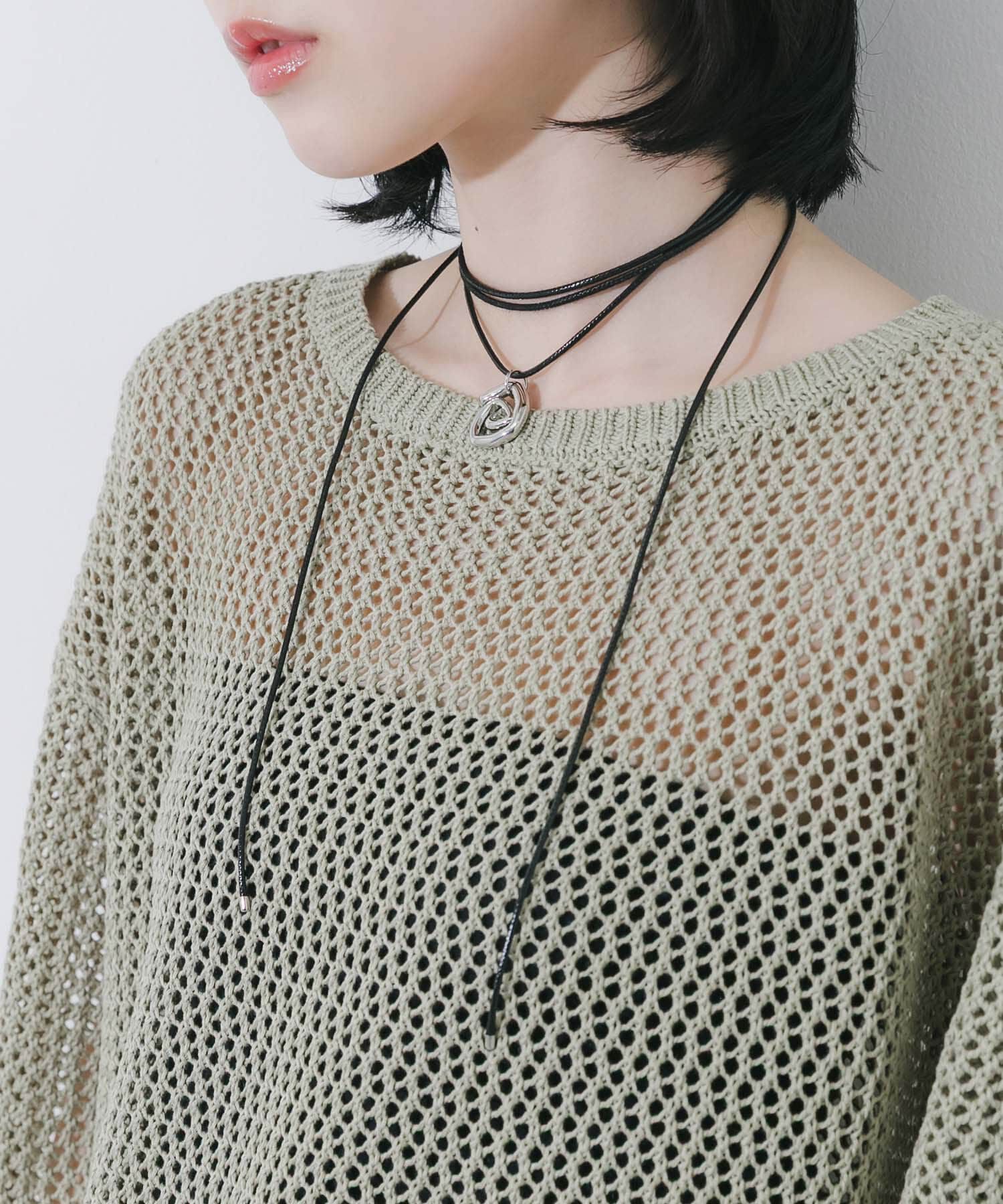 SMELLY「グルグルトップロングコードチョーカー」|ネックレス|