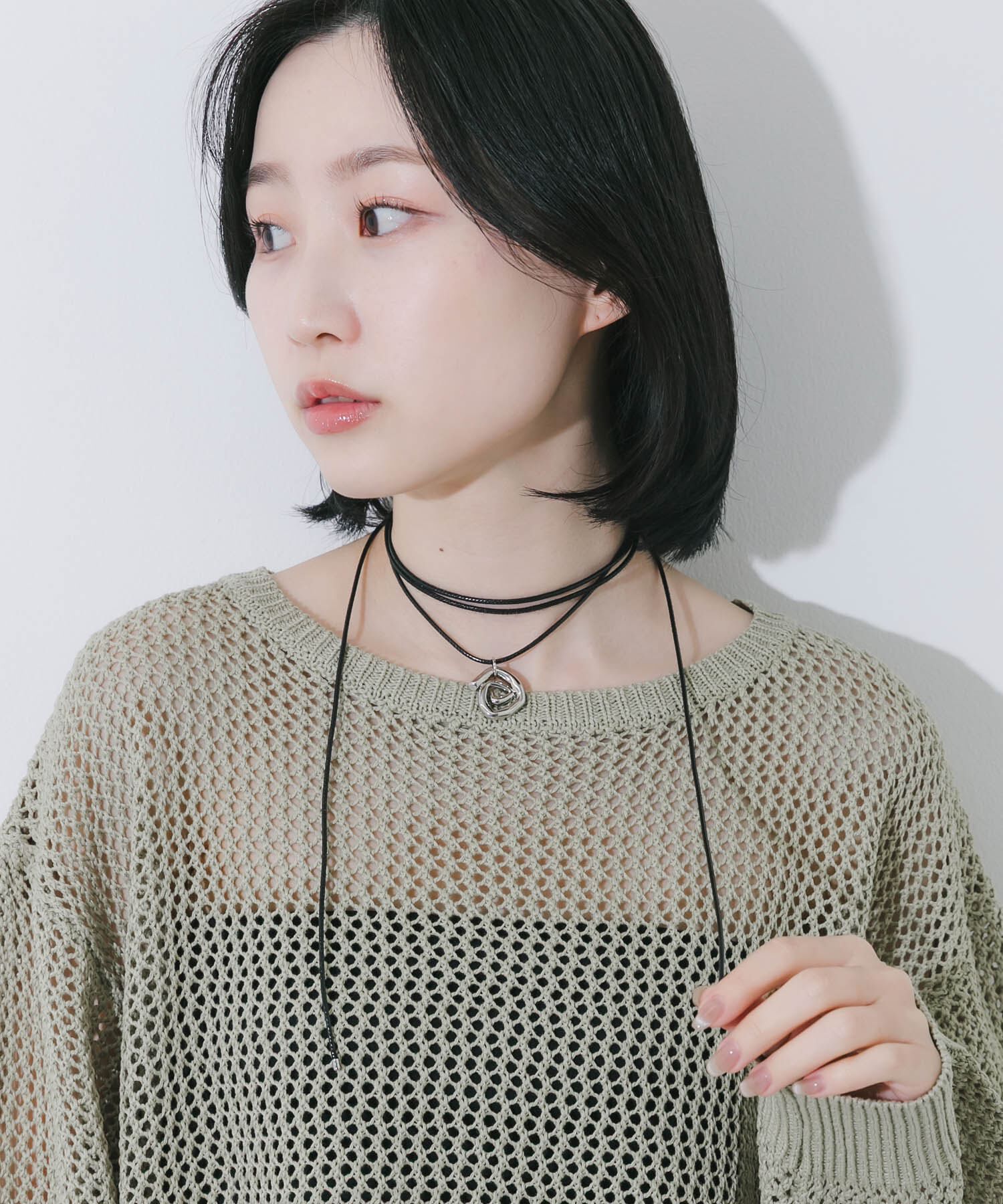 SMELLY「グルグルトップロングコードチョーカー」|ネックレス|