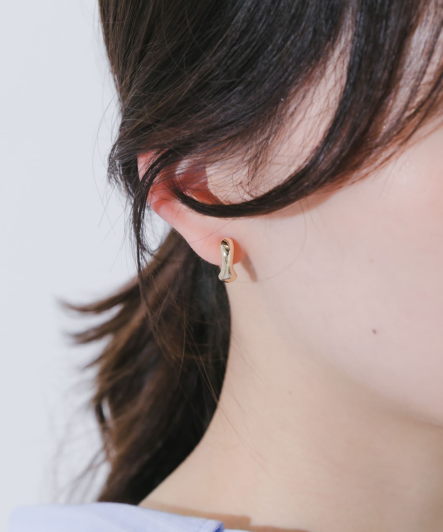 SMELLY「ニュアンスメタルワンタッチフープイヤリング」|イヤリング|