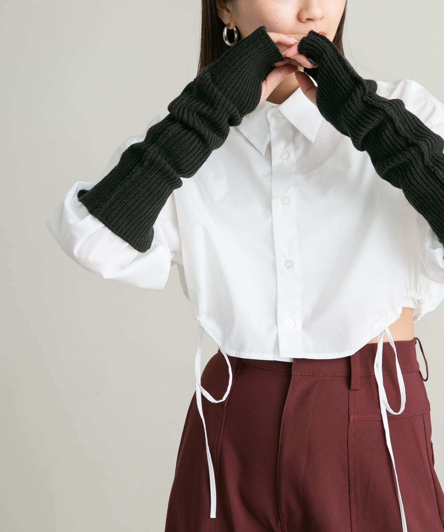  「スリットリブアームウォーマー」|手袋|