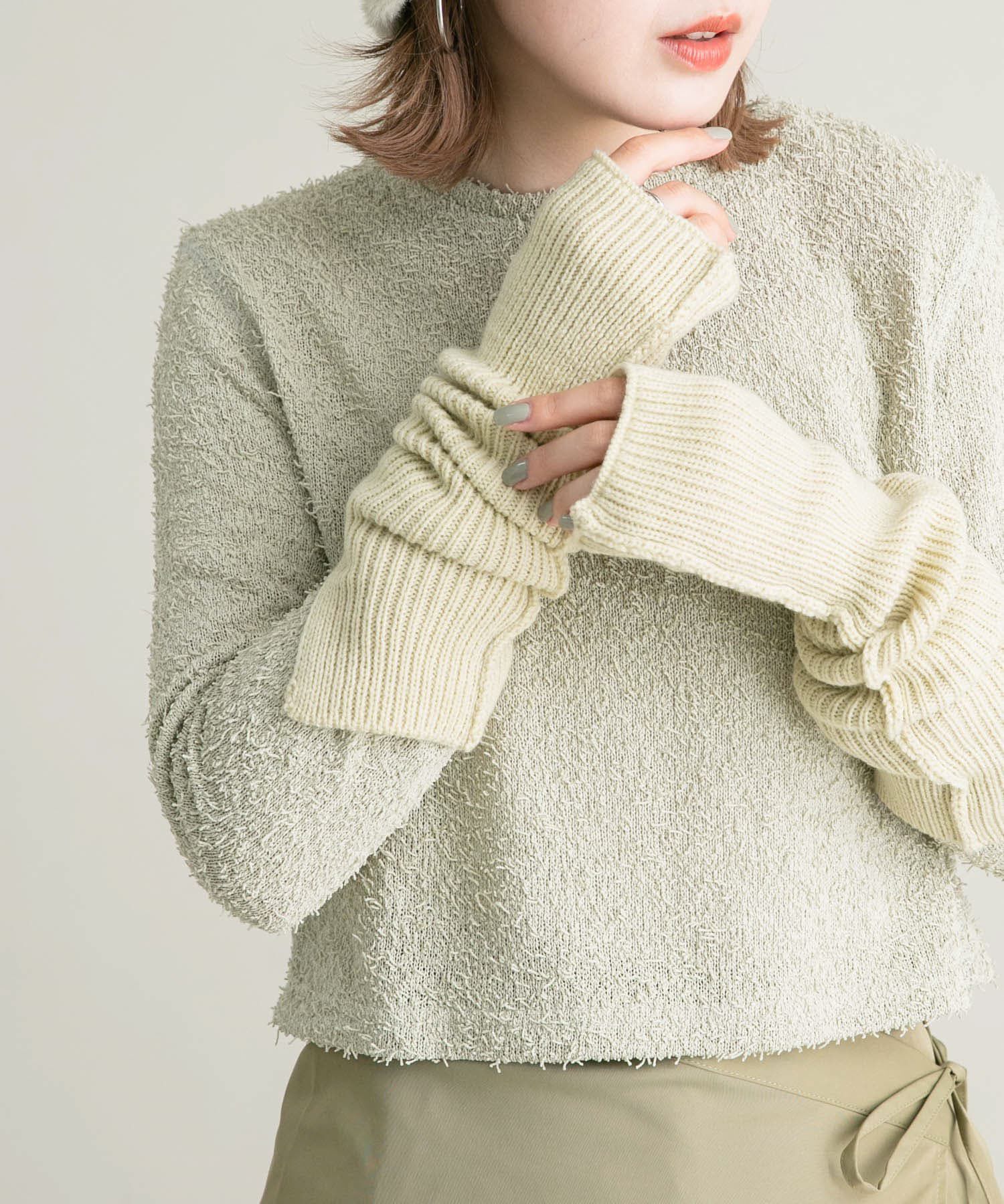  「スリットリブアームウォーマー」|手袋|