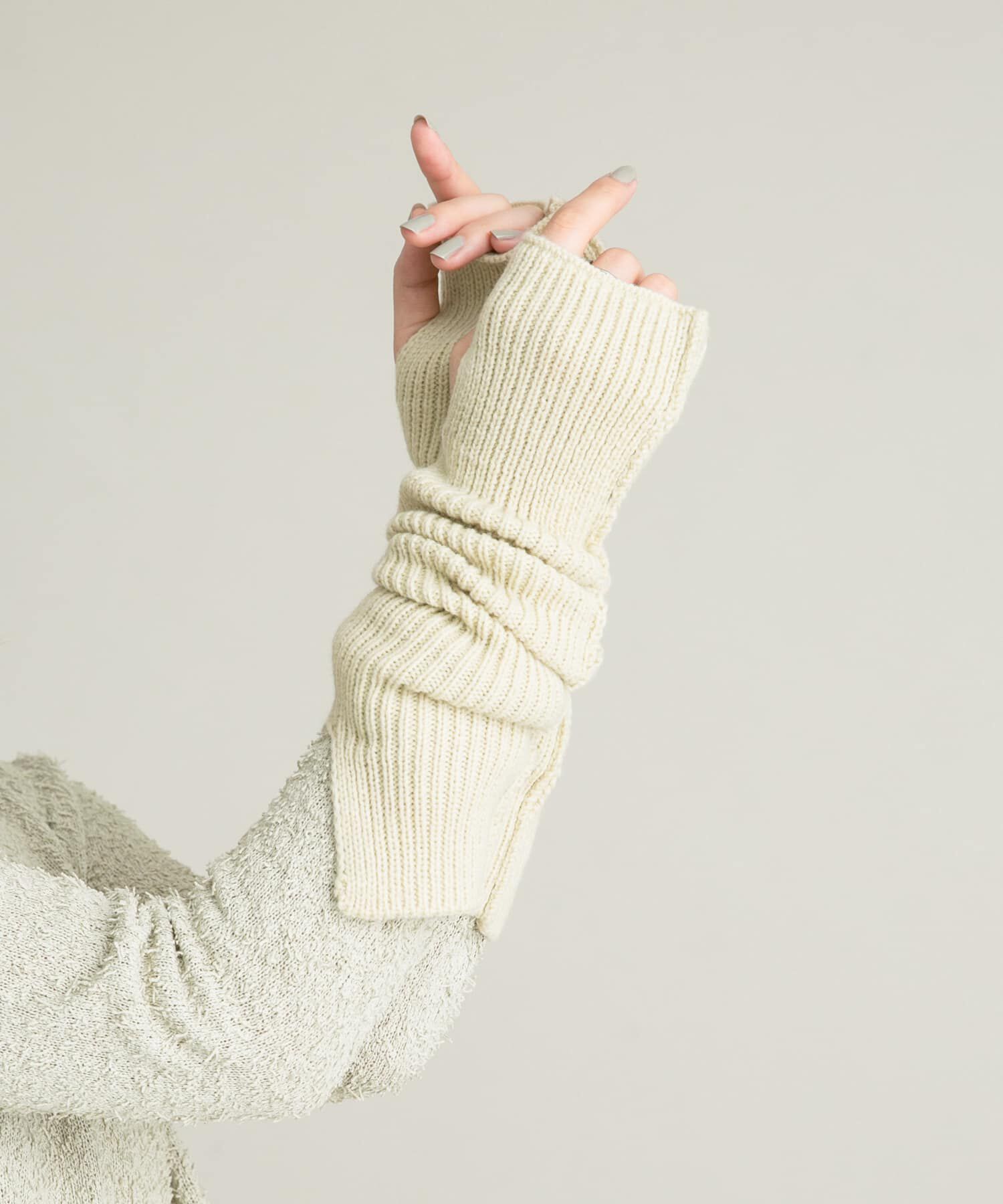  「スリットリブアームウォーマー」|手袋|