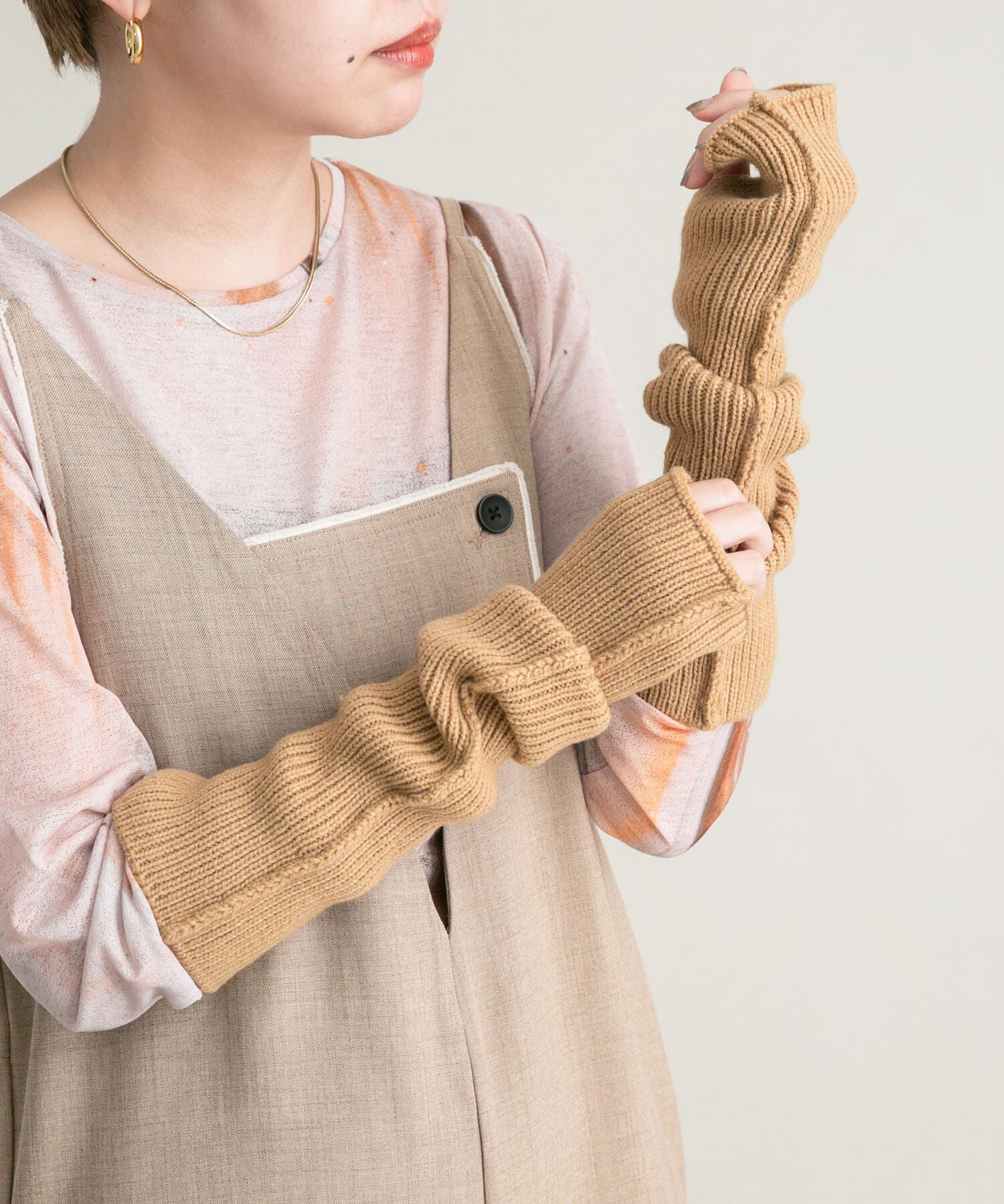  「スリットリブアームウォーマー」|手袋|