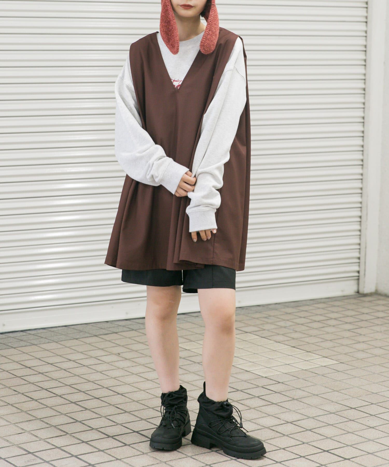  「ショルダータックミニワンピース」|ワンピース|