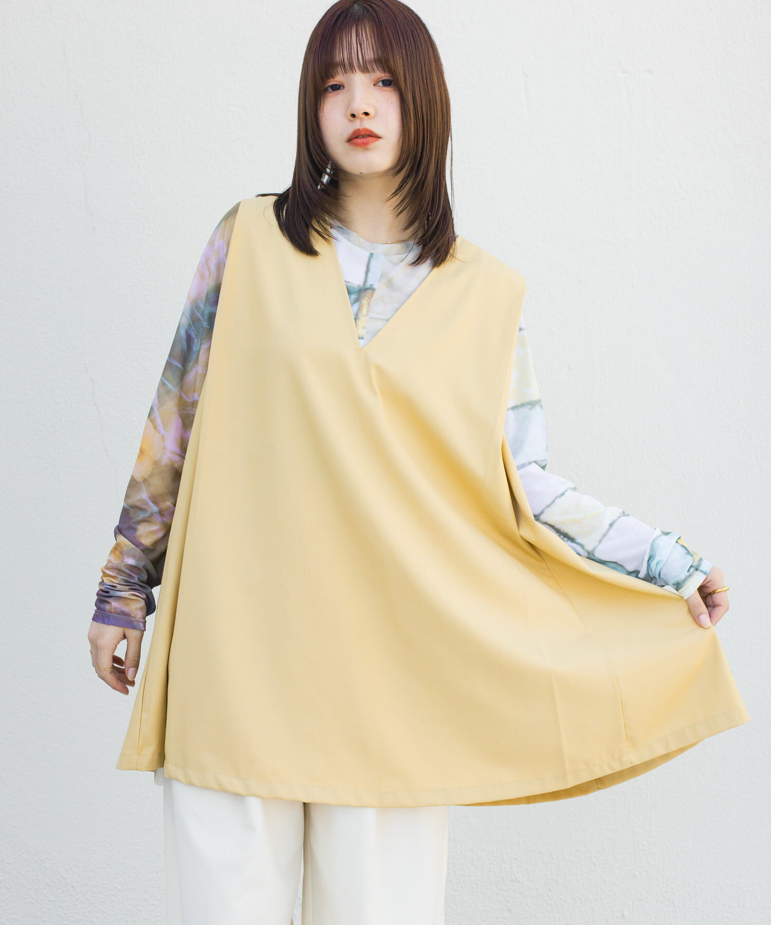  「ショルダータックミニワンピース」|ワンピース|