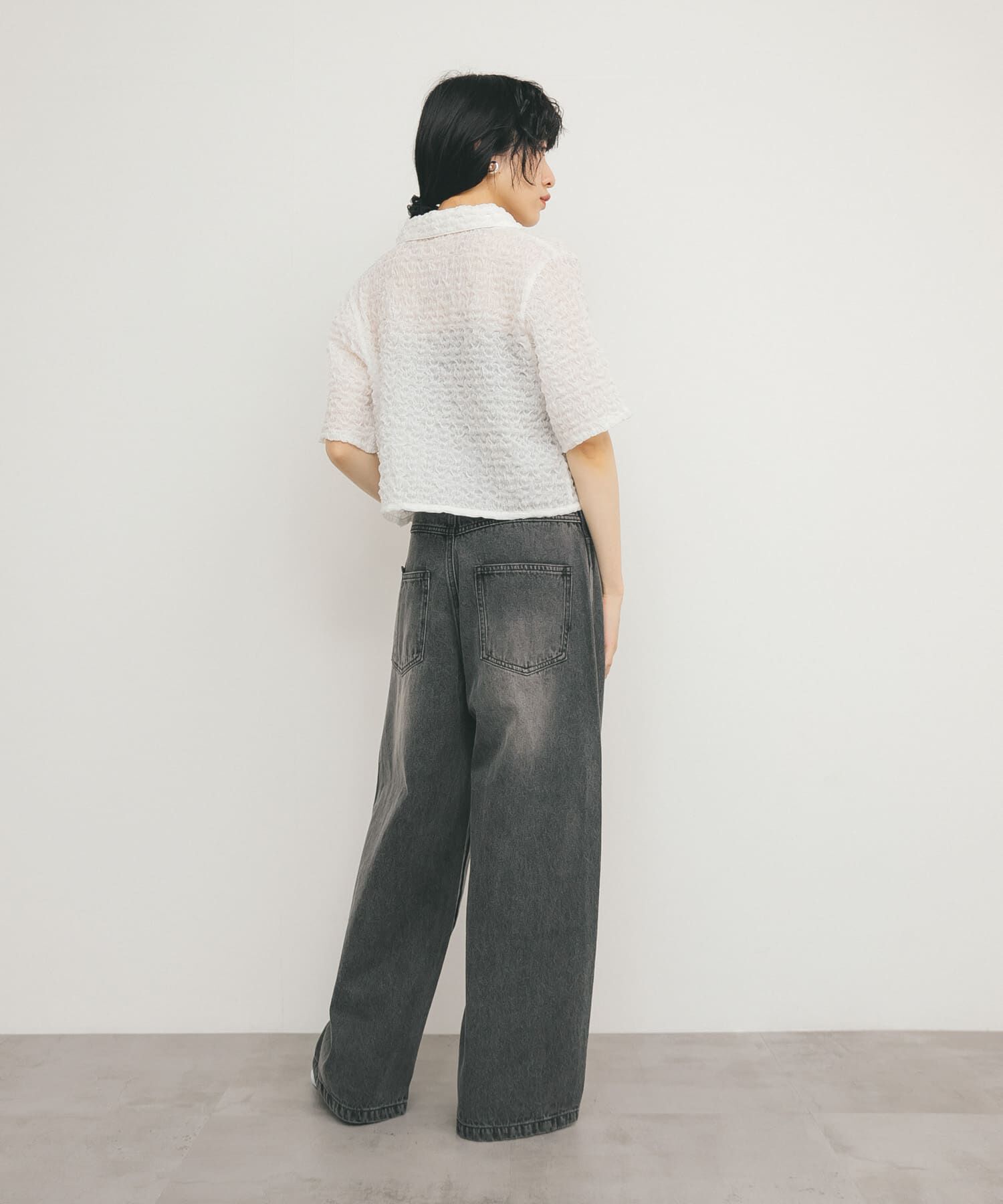  「ポップコーンクロップドシャツ」|シャツ・ブラウス|