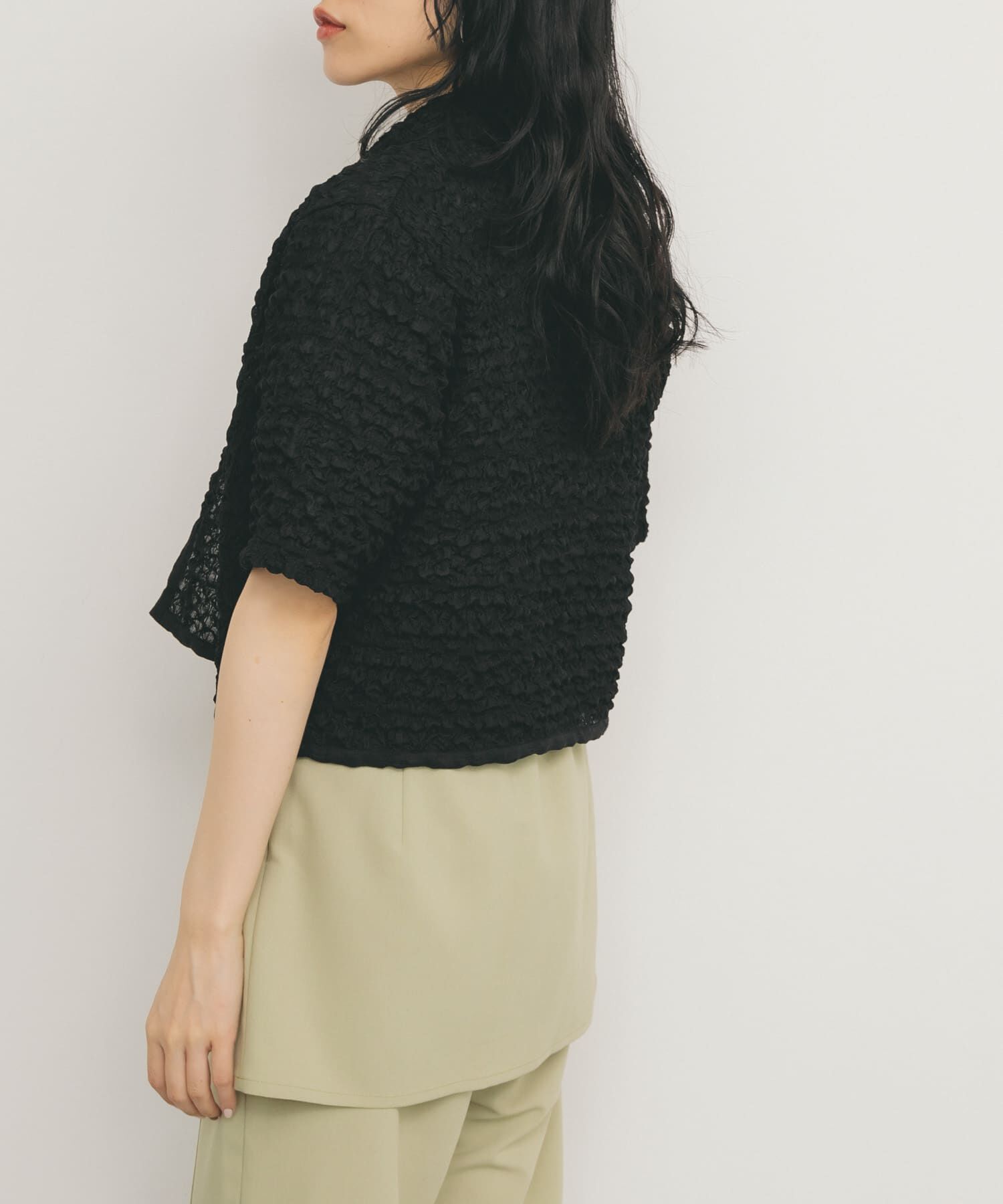  「ポップコーンクロップドシャツ」|シャツ・ブラウス|