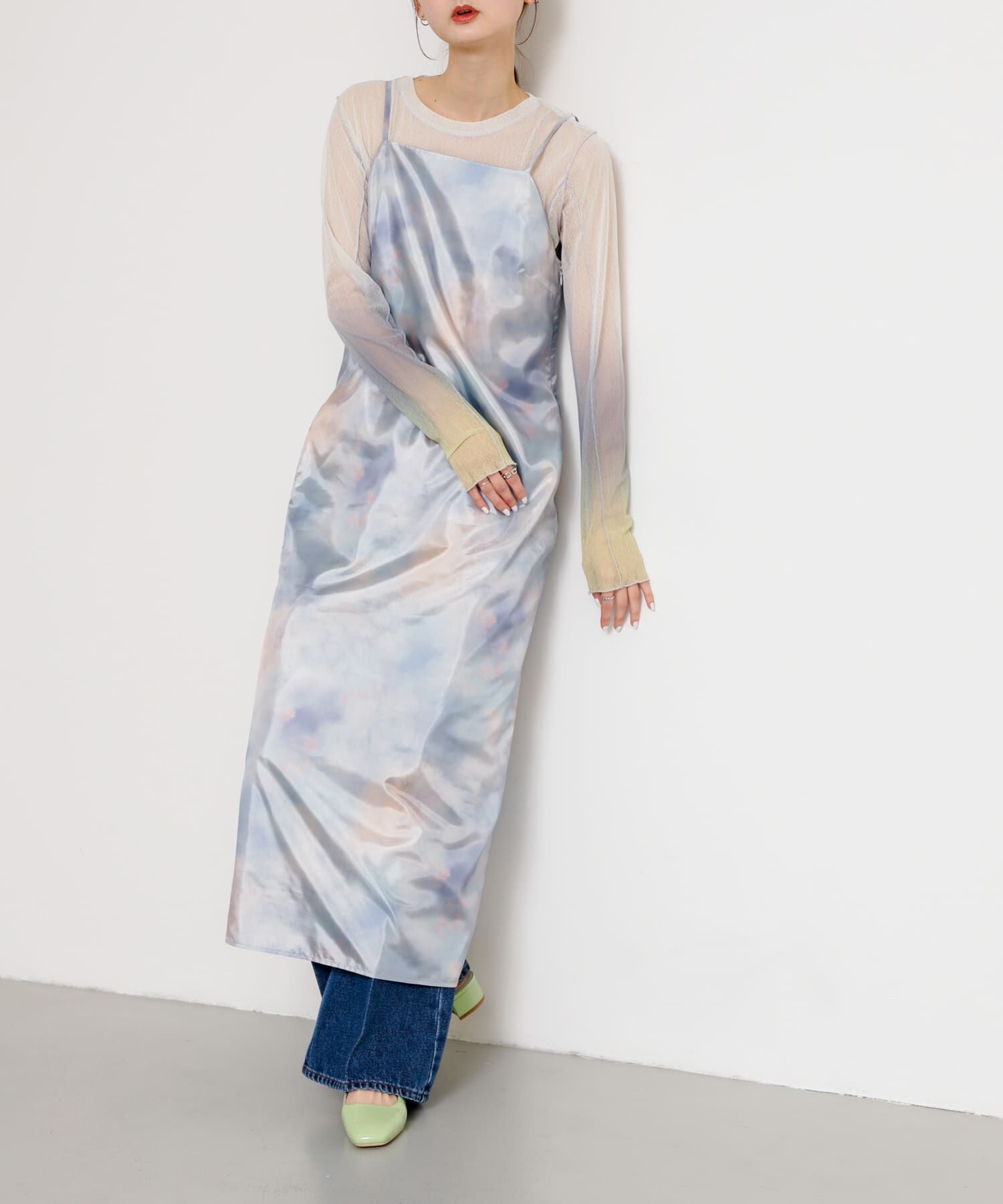 SENSE OF PLACE by URBAN RESEARCH「ボカシプリントキャミワンピース」|ワンピース|