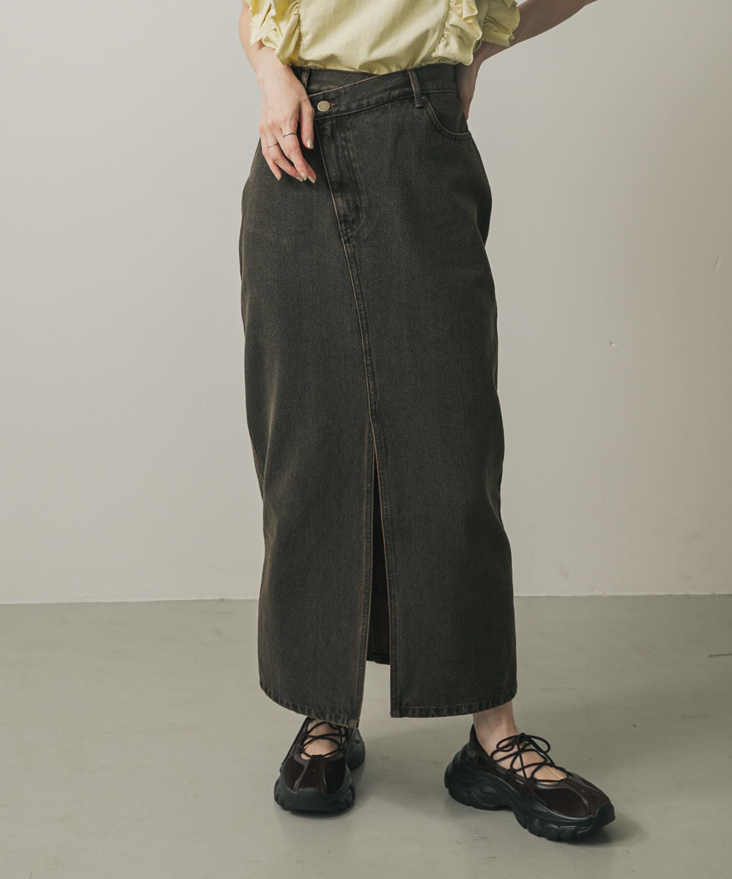 SENSE OF PLACE by URBAN RESEARCH「アシメベルトデニムスカート」|スカート|